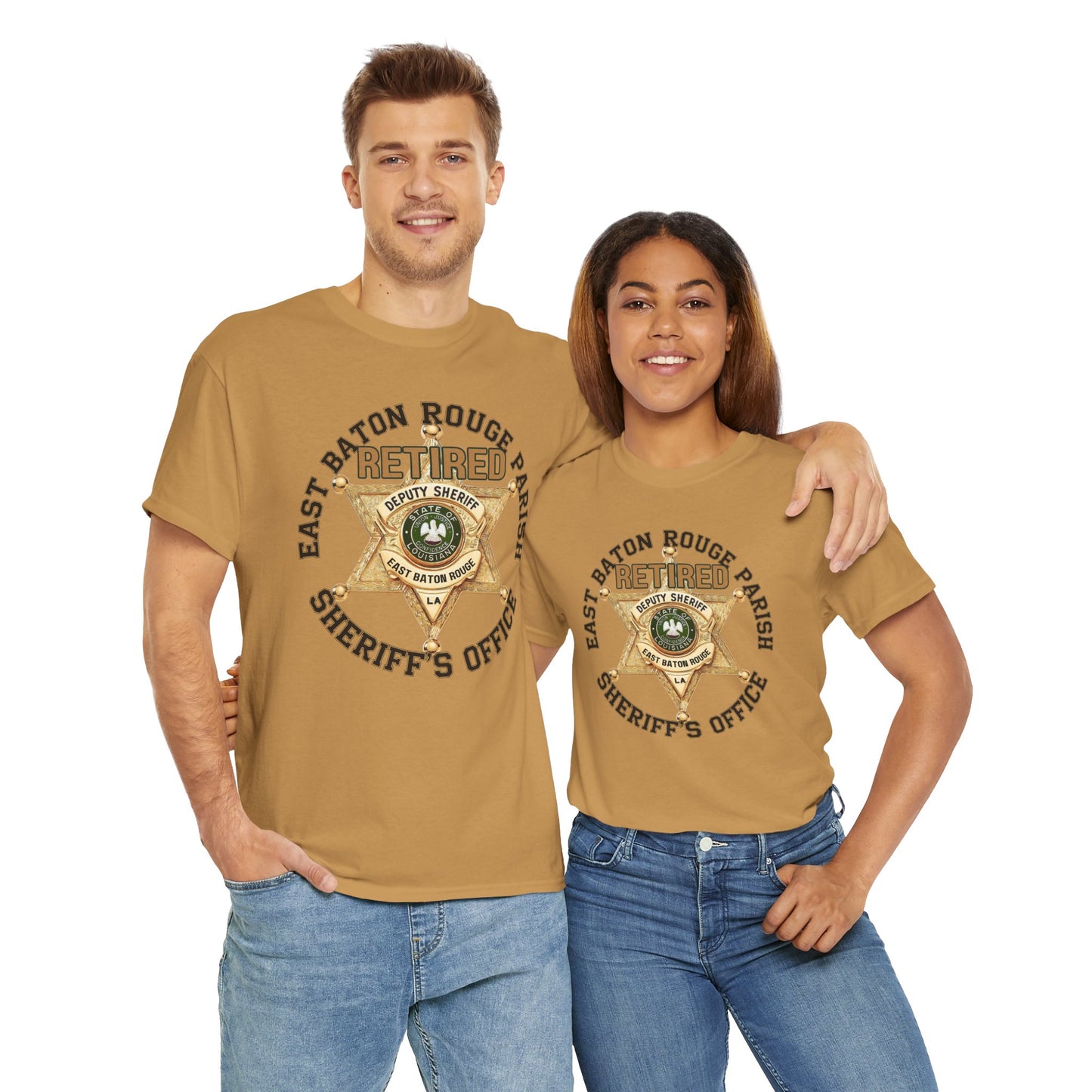 EBRSO Badge Retired Sheriff Heavy Cotton Tee, Unisex Tee, Law Enforcement Gift, Retirement Celebration T-shirt