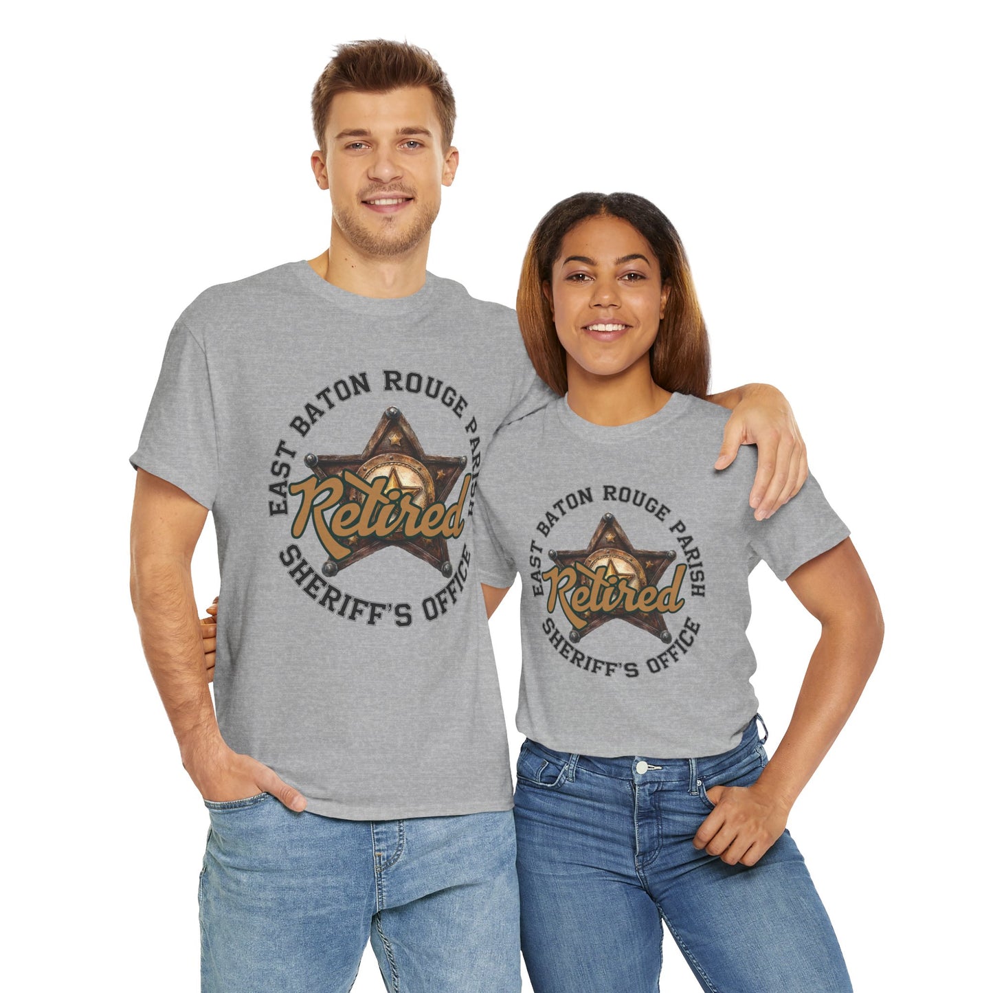 EBRSO Retired Sheriff Heavy Cotton Tee, Unisex Tee, Law Enforcement Gift, Retirement Celebration T-shirt