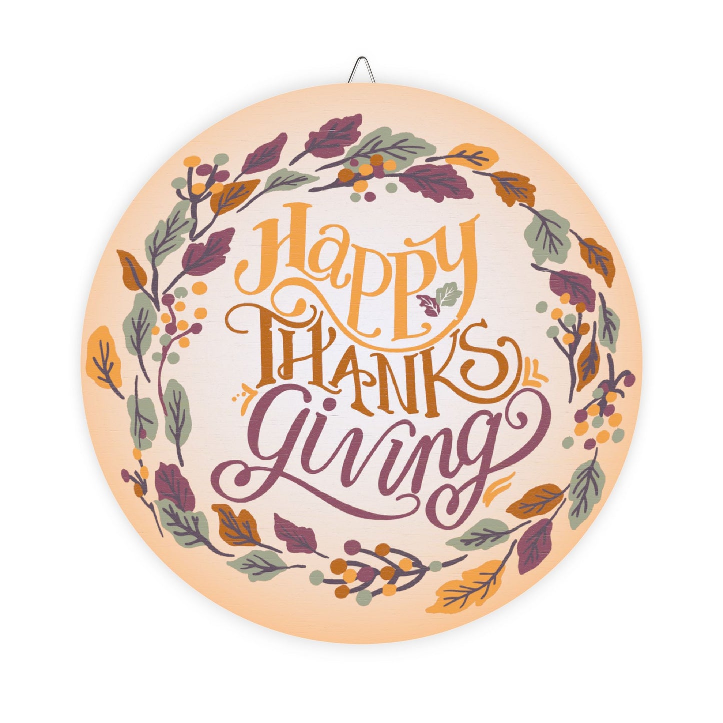 Happy Thanksgiving Door, Decor, Sign, Wreath, Wooden Door Hanger