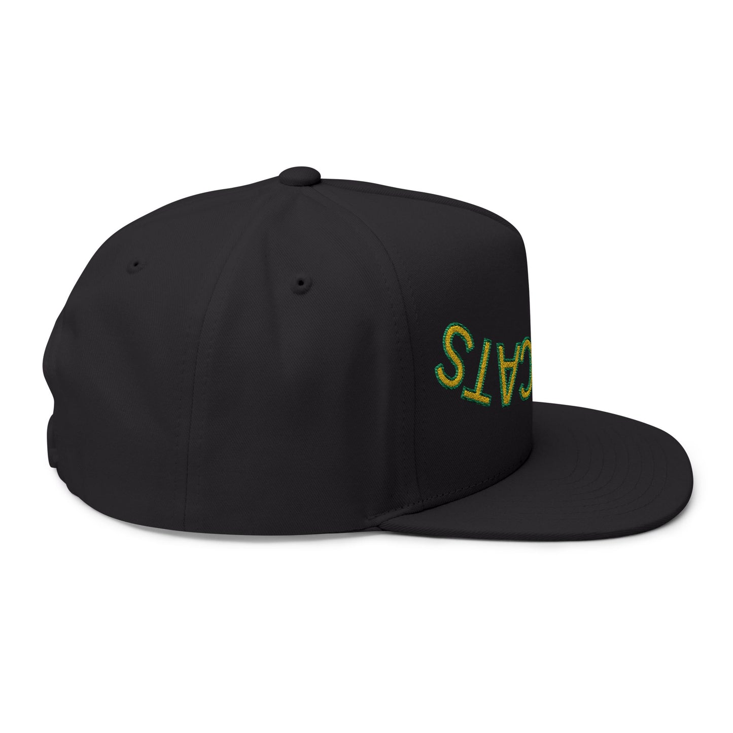 Upside down Wildcats, Embroidered Flat Bill Cap - Wildcats, Urban Streetwear Hat, Cool Summer Accessory, Gift for Him/Her, Trendy Headwear