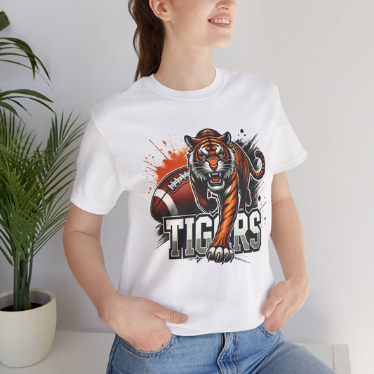 Tigers Football Tee - Unisex Short Sleeve Shirt, Sports Fan