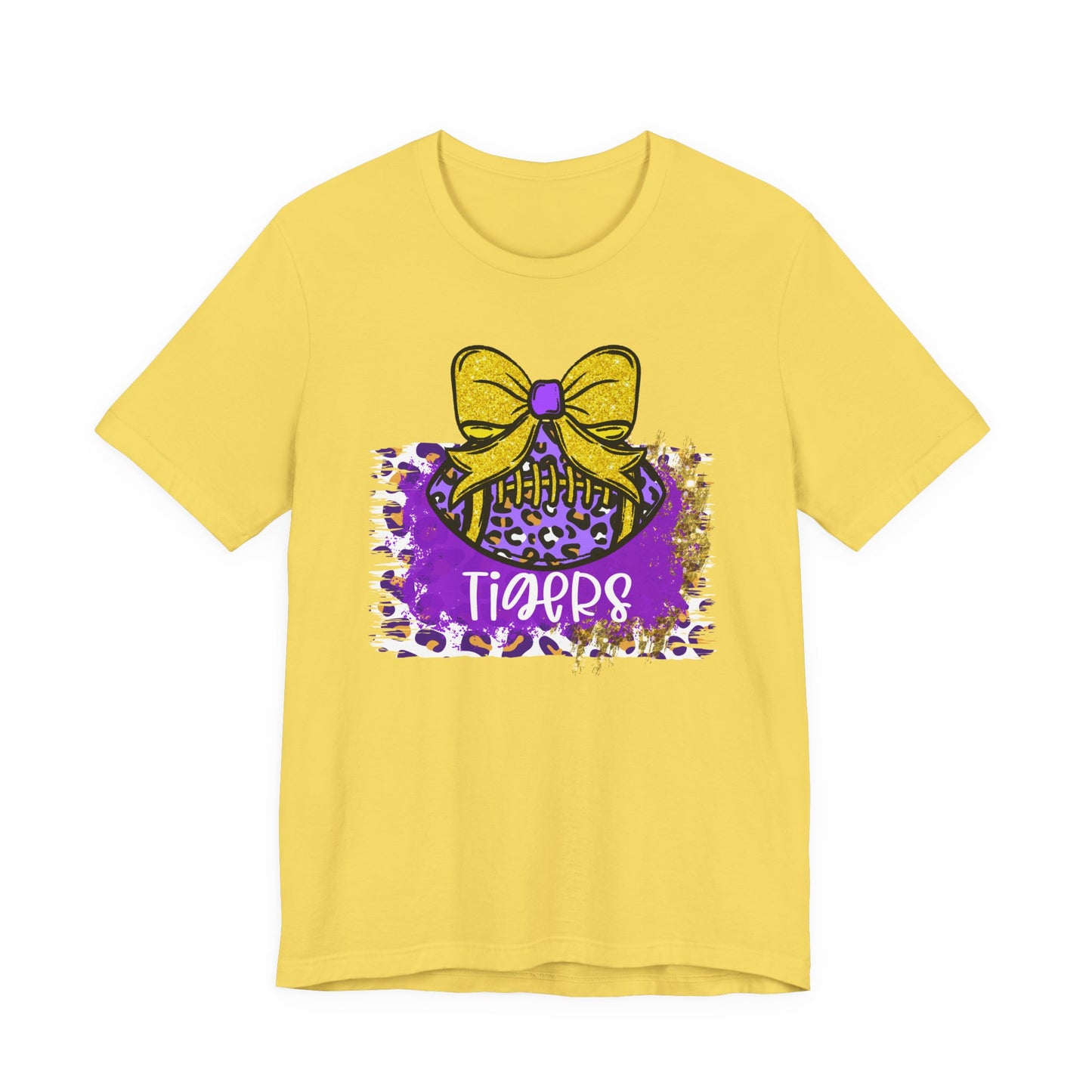 Tigers, Football, Animal Print, Glitter Bow, unisex tshirt tee