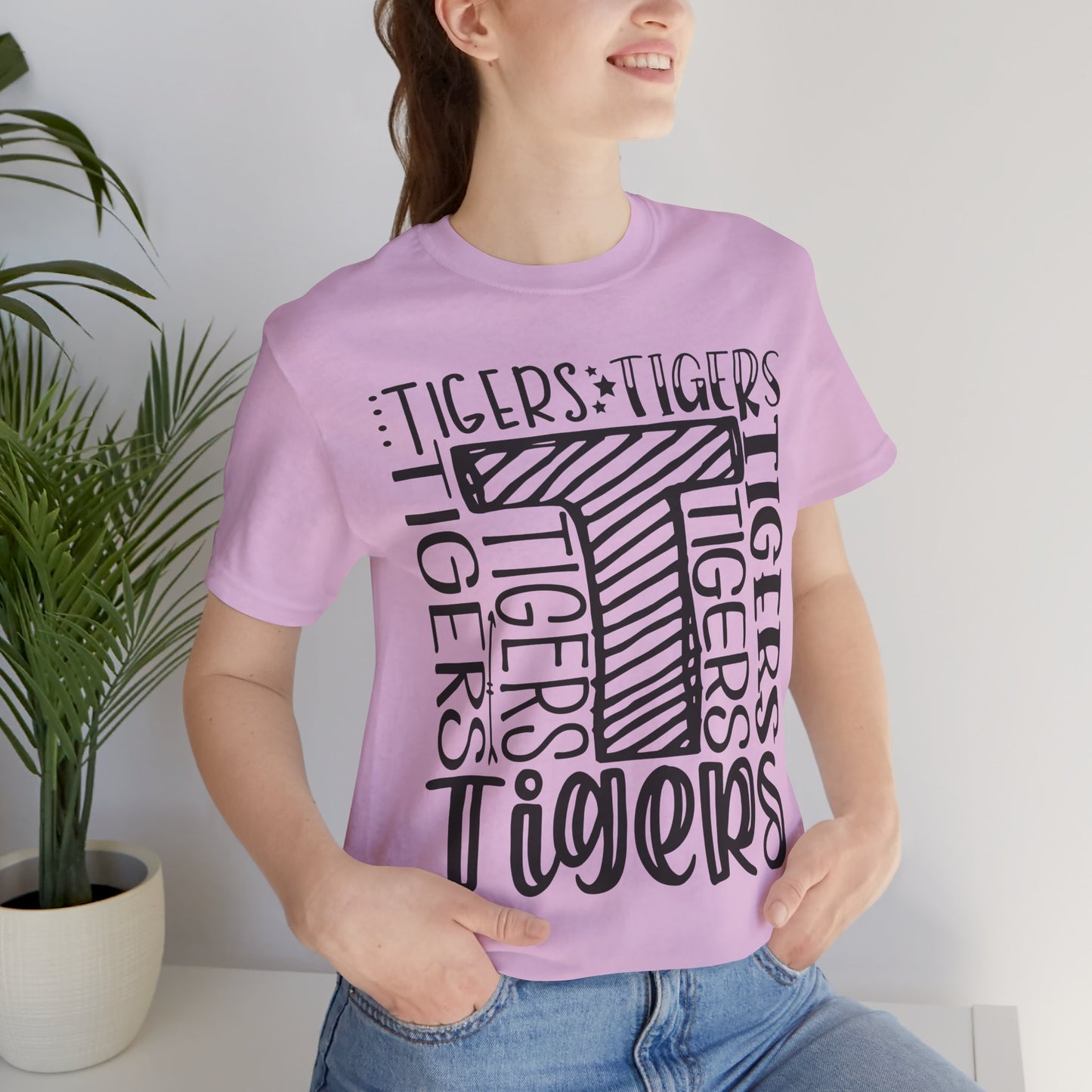 Tigers Graphic Tee, Perfect for Animal Lovers, Casual Wear, Gifts for Her, Unisex T-Shirt, College Spirit Wear, Summer Essential
