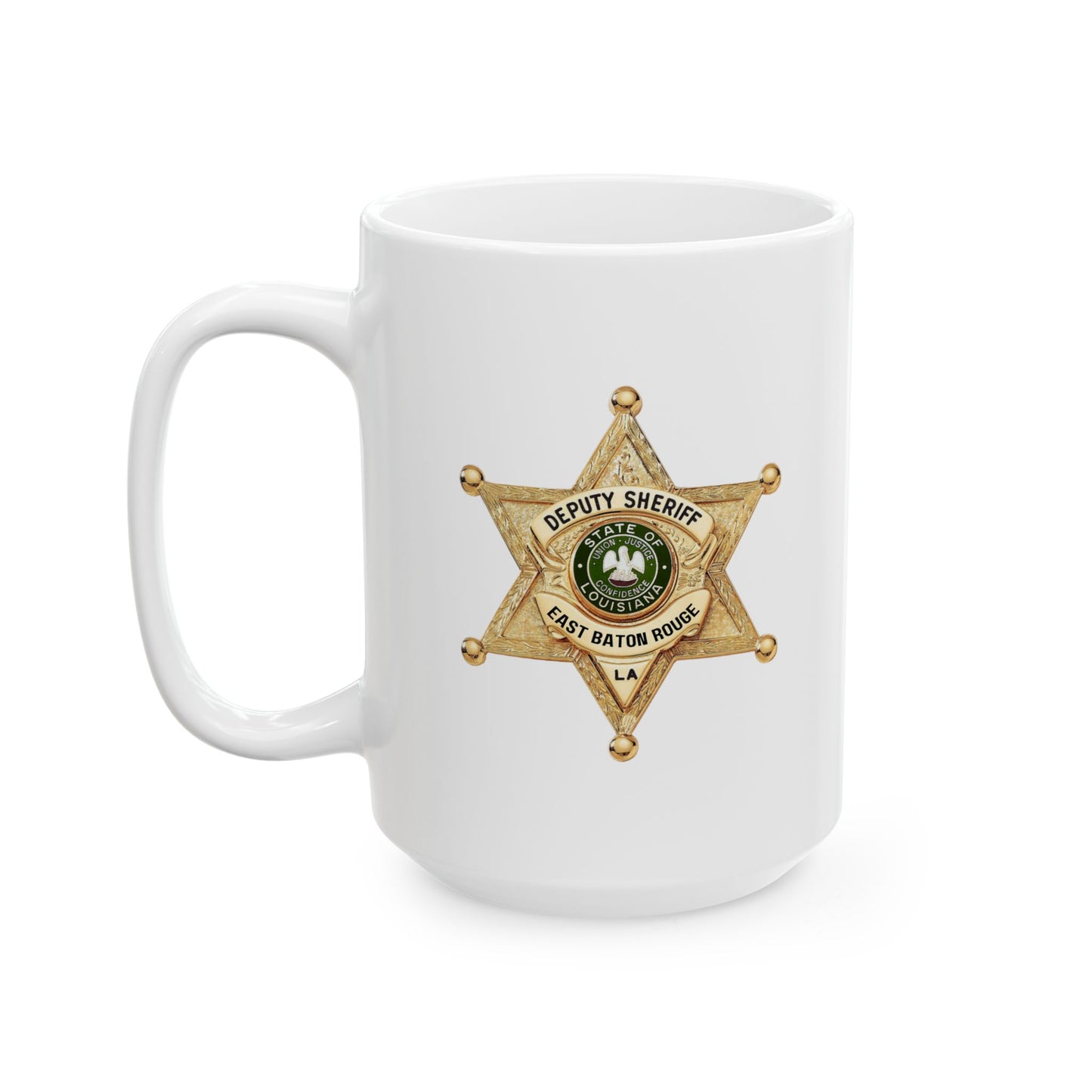 EBRSO DEPUTY, Badge, Sheriff Star Ceramic Mug, Perfect Gift for Police Officers, Law Enforcement Fans, Birthday, Holiday