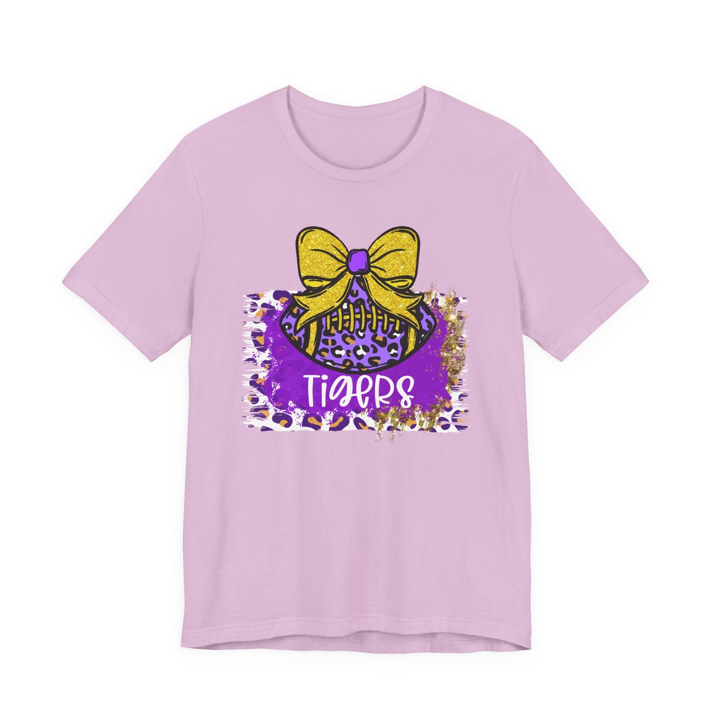 Tigers, Football, Animal Print, Glitter Bow, unisex tshirt tee