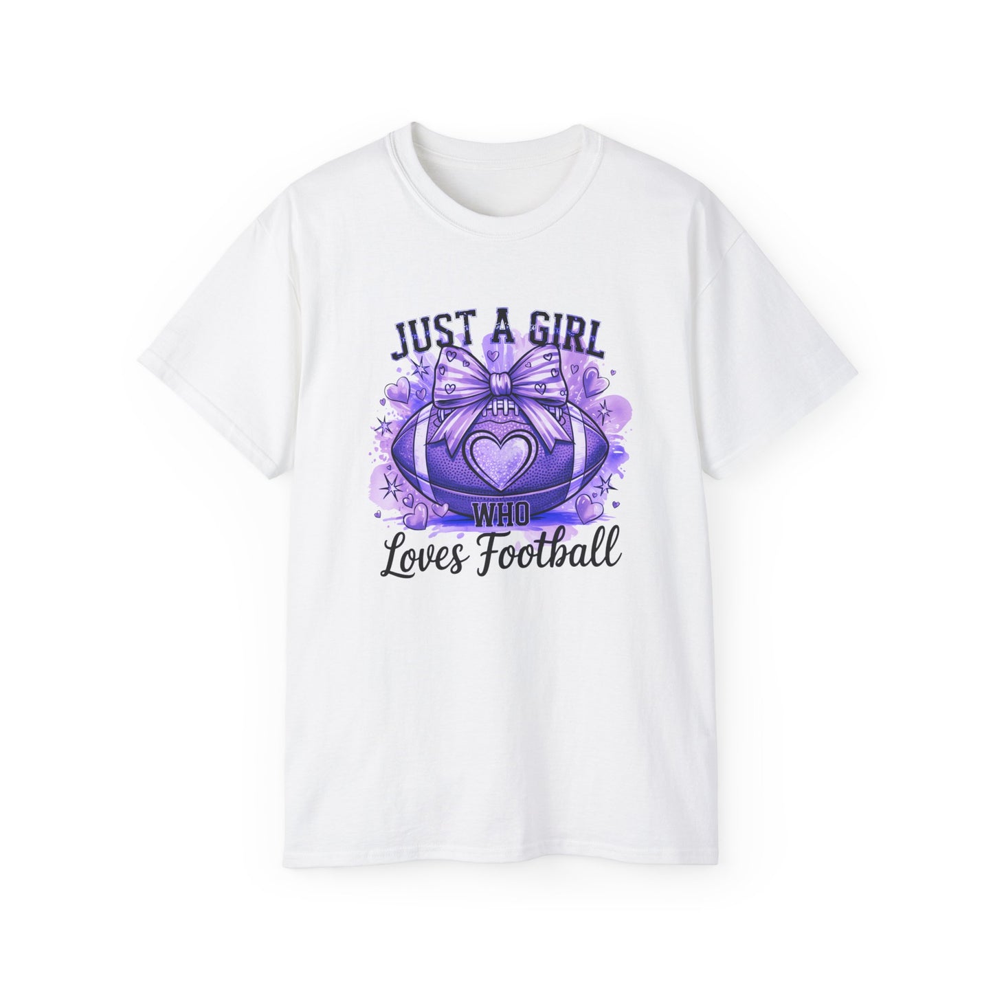 LSU Gold Day, Just a Girl Who Loves Football Tee, Cute Football T-Shirt, Gift for Sports Lovers, Unique Football Apparel, Casual Everyday Wear