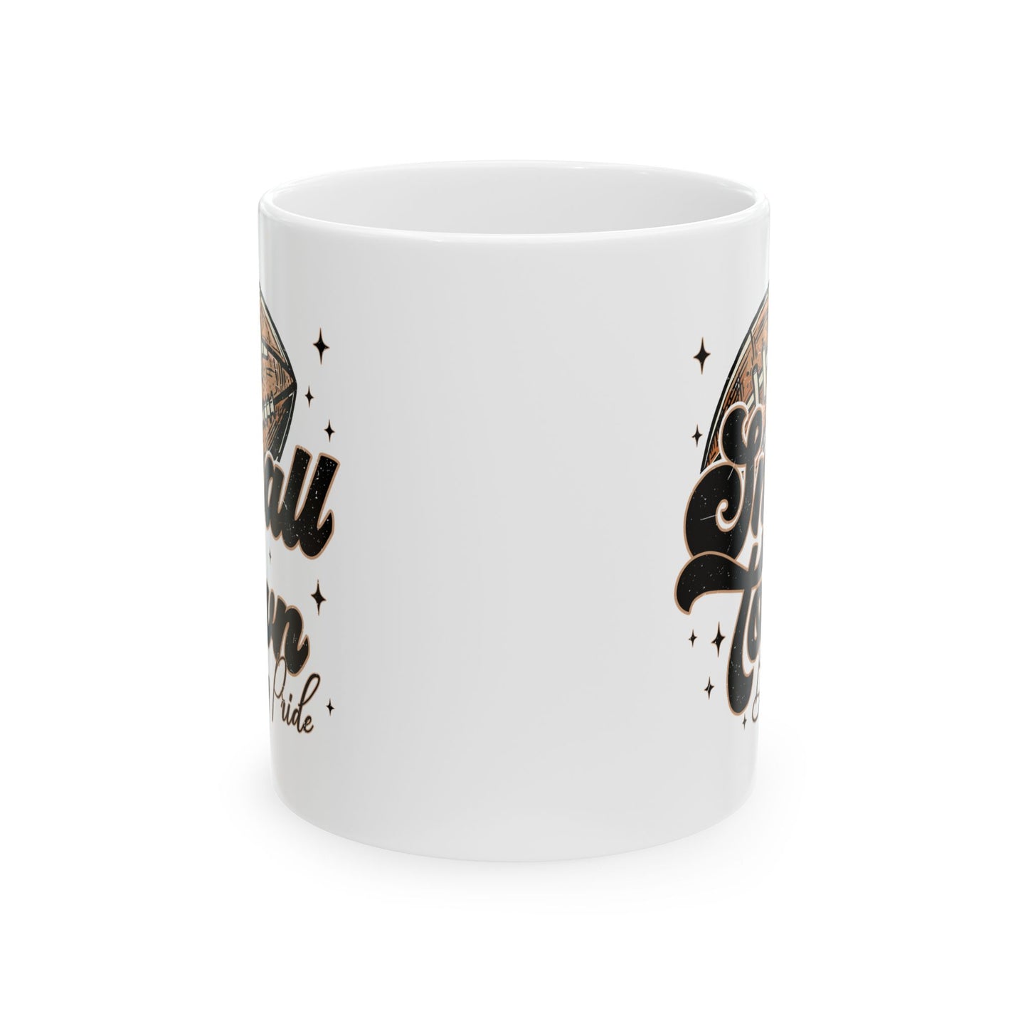Small Town Football Ceramic Mug - Sports Fan Gift, Coffee Cup, Game Day Essential, Personalized Mug, Team Spirit
