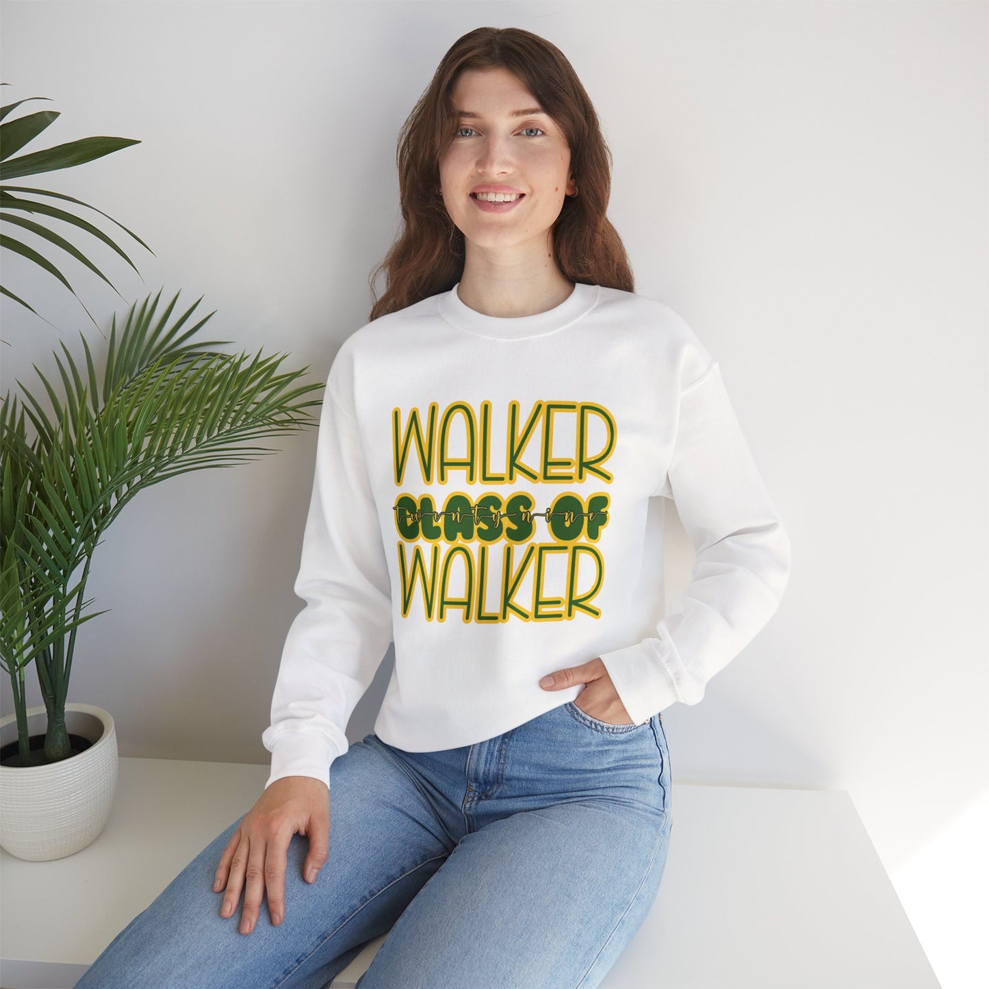 Class of 29 Crewneck Sweatshirt, Walker, Louisiana, Wildcats, Stacked Walker
