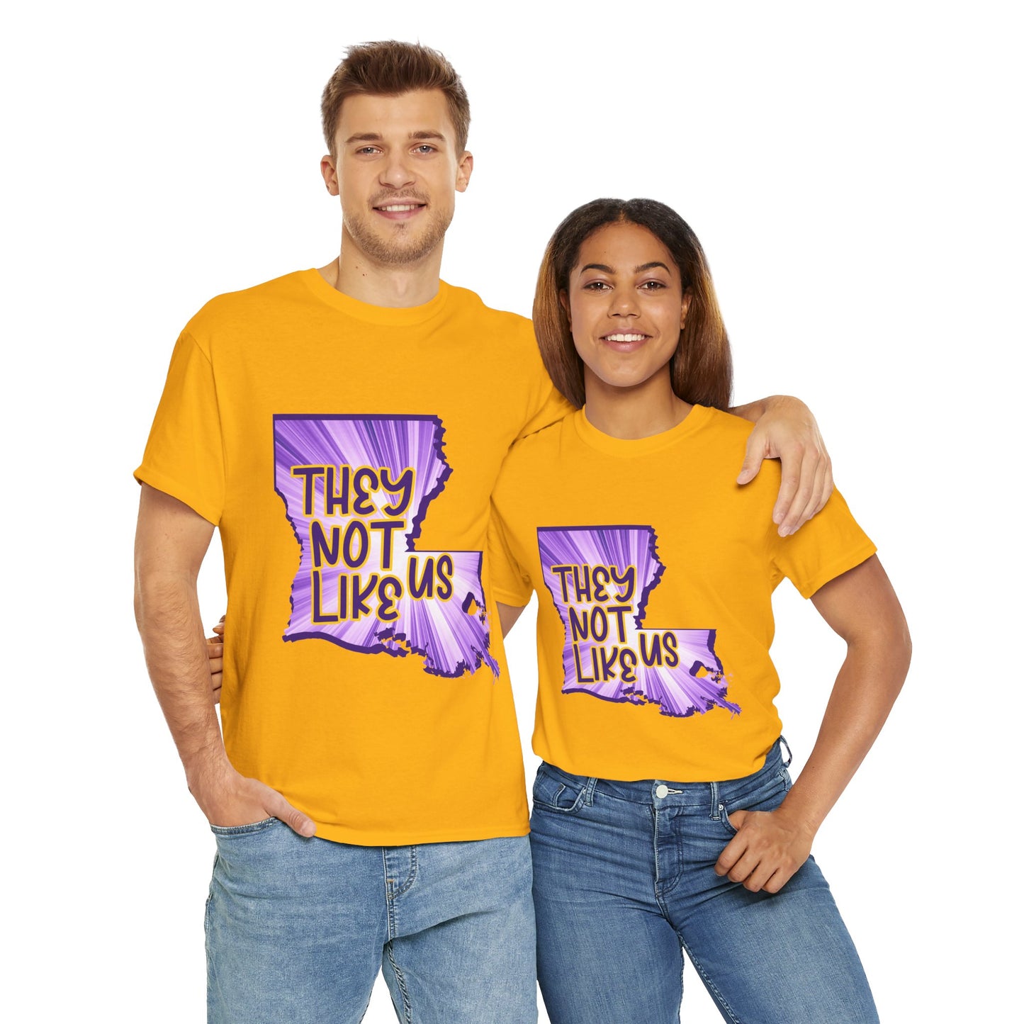 Louisiana Pride Unisex Heavy Cotton Tee | They Not Like Us, Southern Statement Shirt, Gift for Locals, Casual Wear, Streetwear