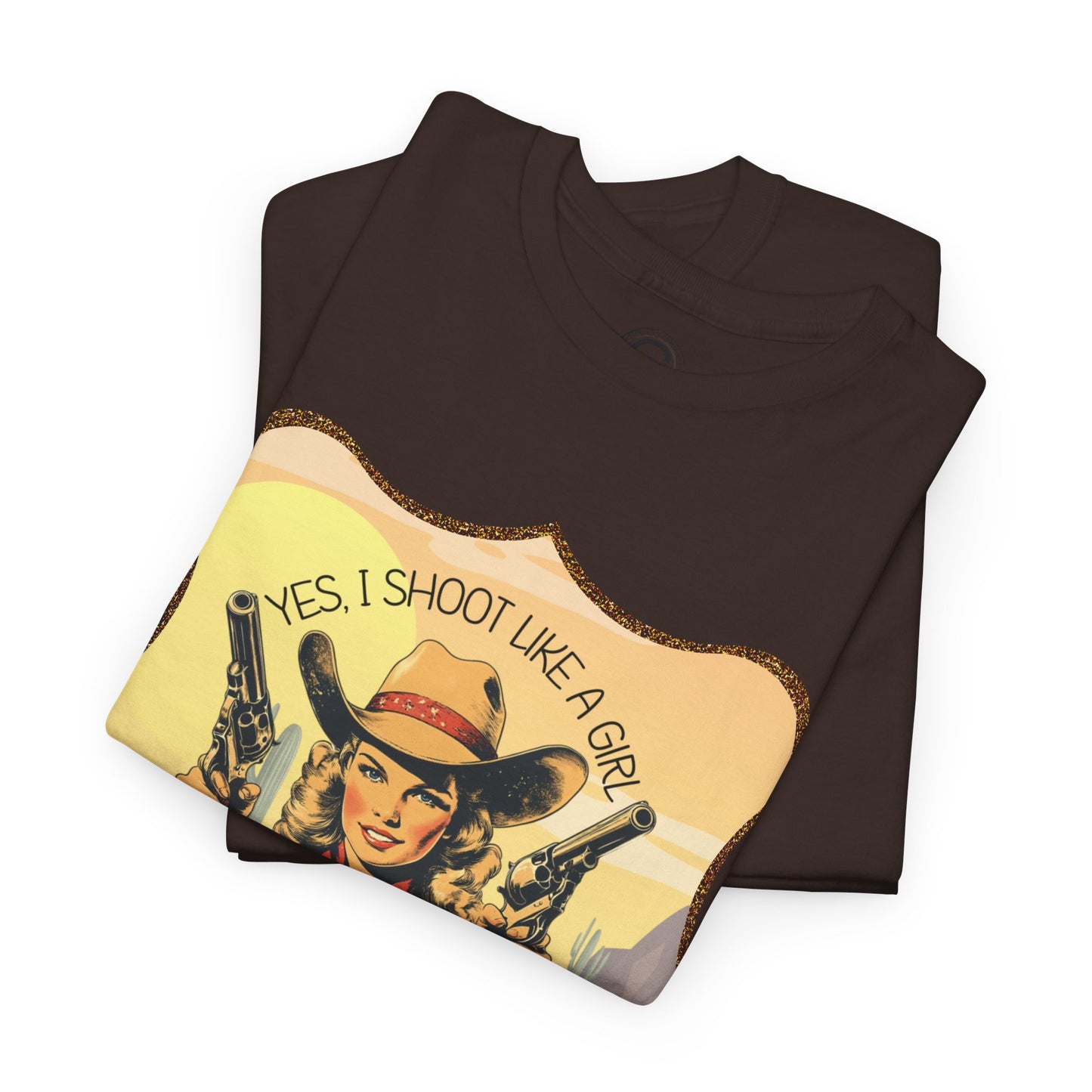Personalized, Western Style Graphic Tee - "Yes, I Shoot Like A Girl", Cowgirl Shirt, Gift for Her, Feminist Apparel, Casualwear, Rodeo Outfit