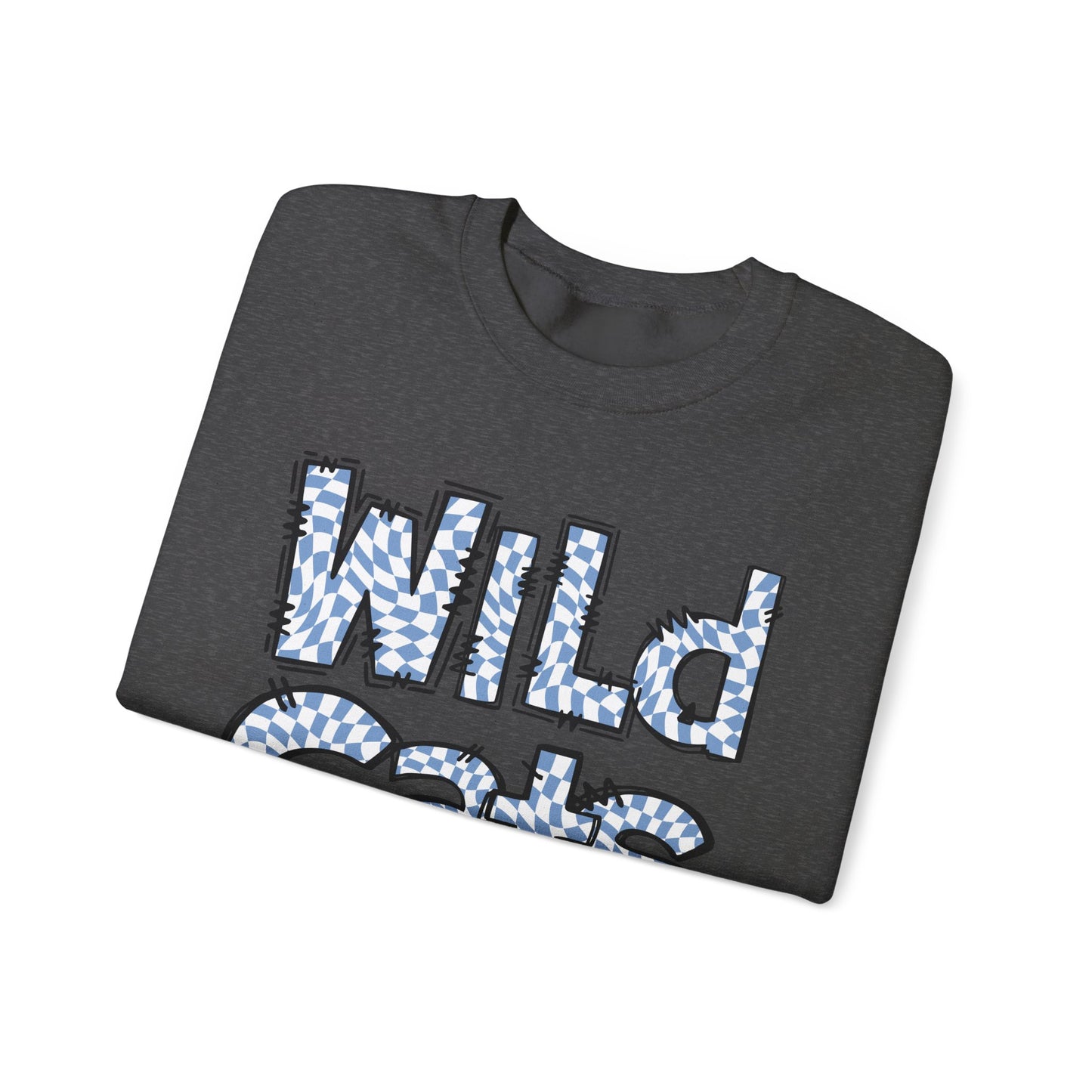 SAMS Wildcats Crewneck Sweatshirt with Heart Design, Comfortable Unisex Sweatshirt, Perfect Gift for School Spirit