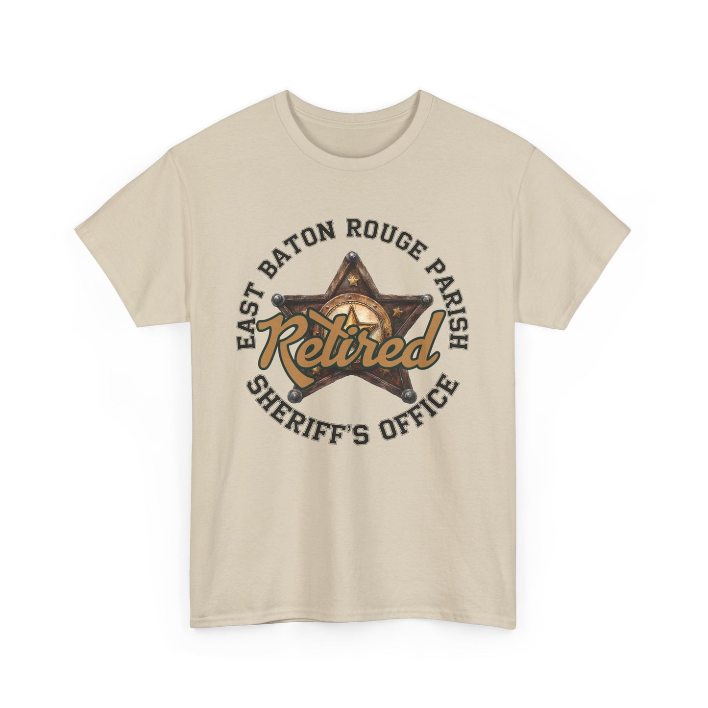 EBRSO Retired Sheriff Heavy Cotton Tee, Unisex Tee, Law Enforcement Gift, Retirement Celebration T-shirt