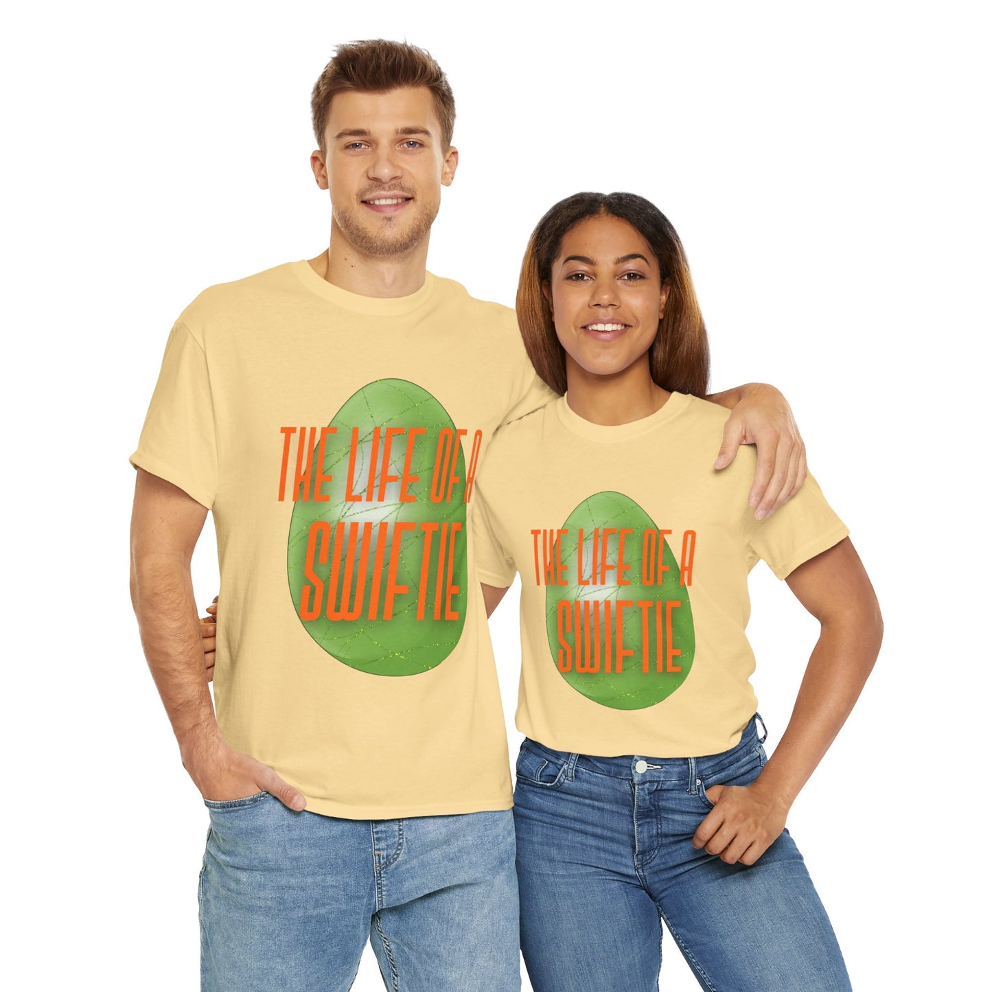 The life of a Swiftie with a green glitter easter egg - Unisex Heavy Cotton T-Shirt Music Lover Shirt, TS12 12 Swiftie