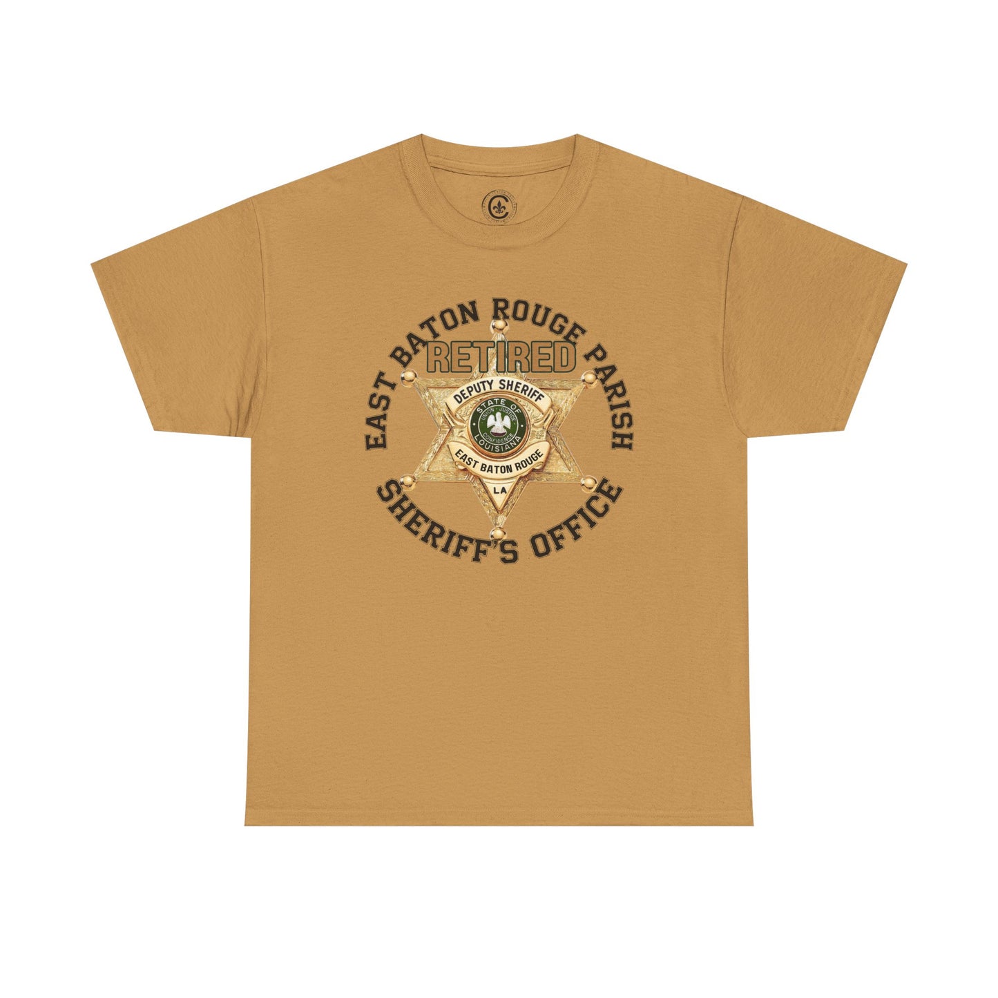 EBRSO Badge Retired Sheriff Heavy Cotton Tee, Unisex Tee, Law Enforcement Gift, Retirement Celebration T-shirt