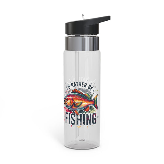 I'd Rather Be Fishing Vibes Tritan Sport Bottle - Perfect for Outdoor Enthusiasts, Hydration, Camping, Gifts for Fishermen