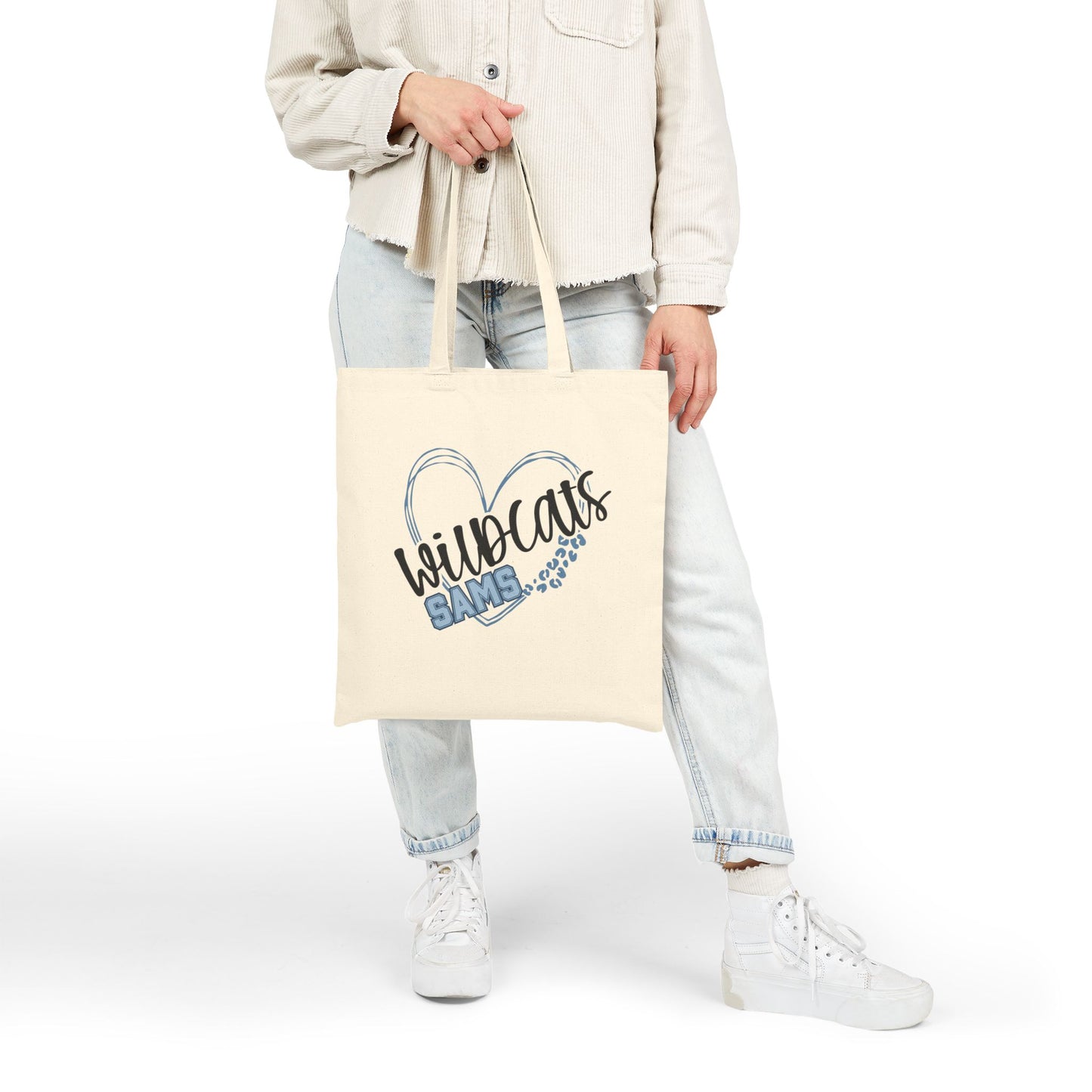 SAMS Wildcats Tote Bag, Eco-Friendly Shopping Bag, Custom Canvas Bag, School Spirit Tote, Gift for Teachers