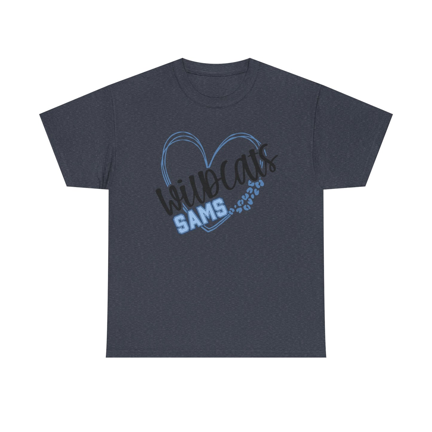 SAMS Wildcats Love Unisex Tee, Cute Cotton Shirt, School Spirit Apparel, Family Gatherings, Casual Wear, Gift for Students, Personalized Designs