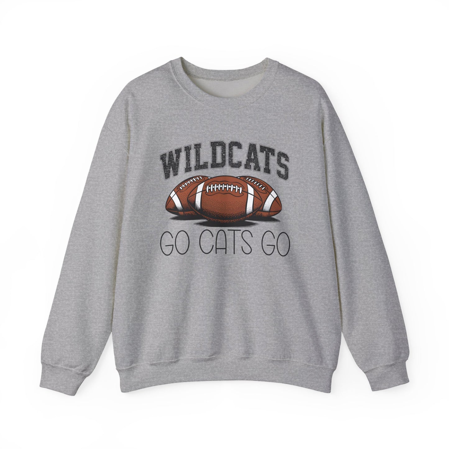 Wildcats Football Go Cats Go Sweatshirt | Unisex Crewneck | Game Day Apparel, Sports Hoodie, Relaxed Fit, Fan Gear, Gift for Football Lovers