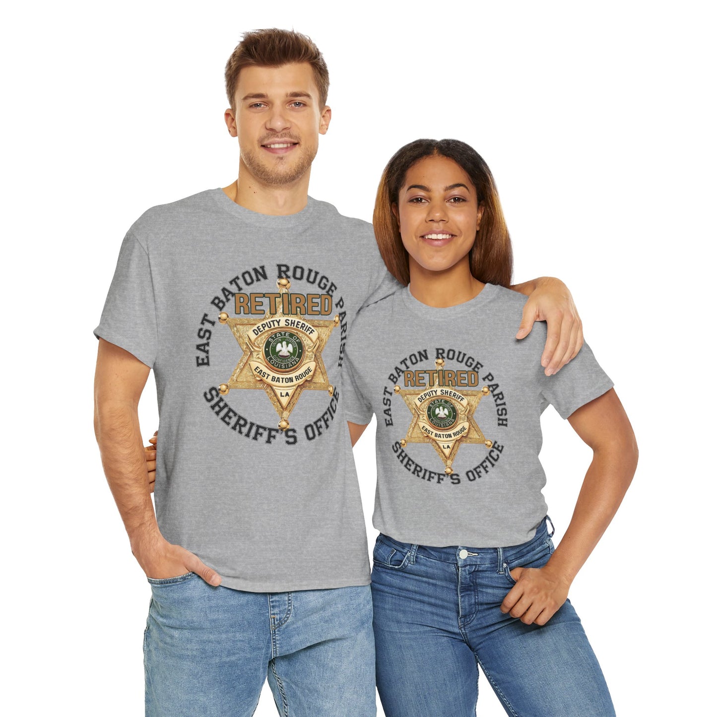 EBRSO Badge Retired Sheriff Heavy Cotton Tee, Unisex Tee, Law Enforcement Gift, Retirement Celebration T-shirt