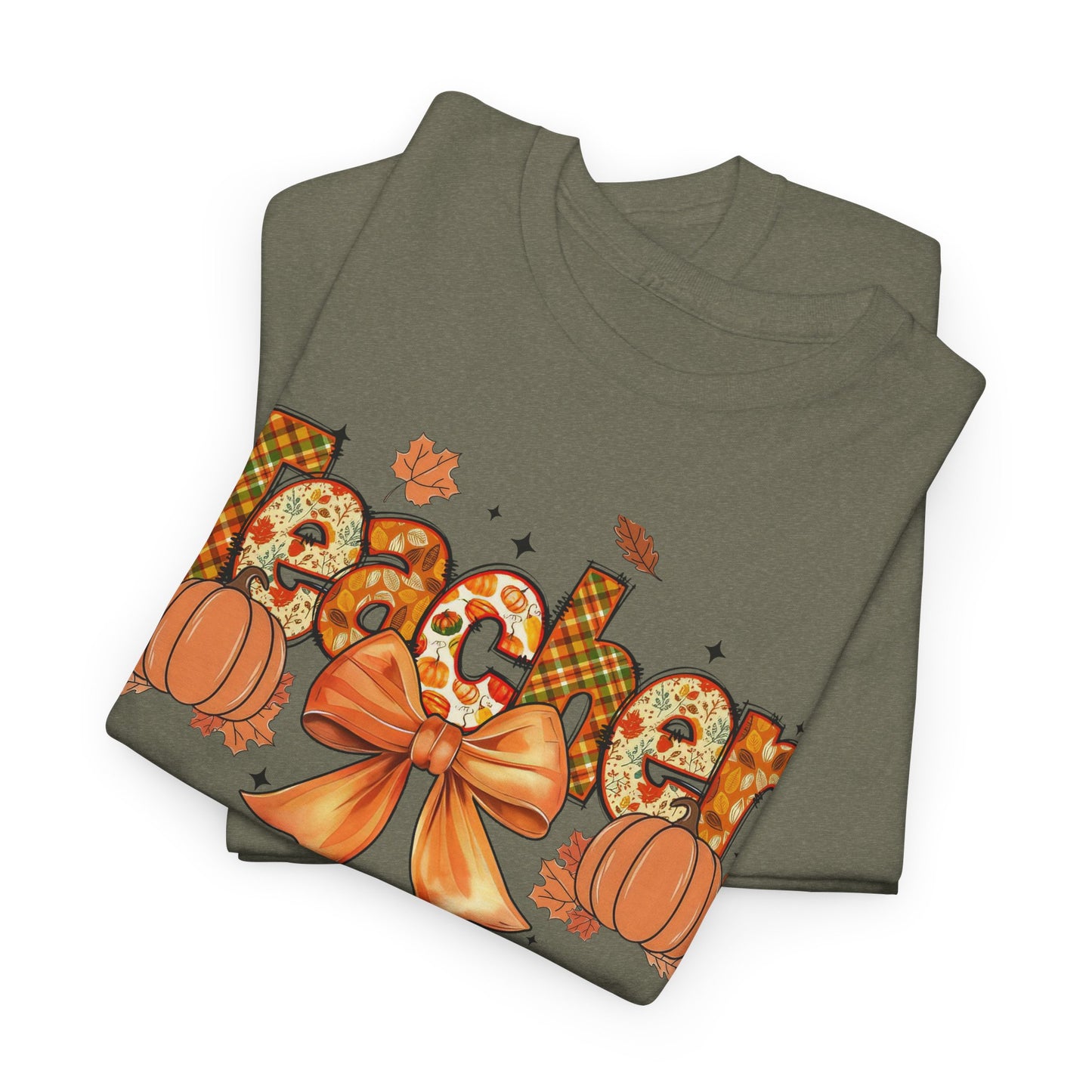 Charming Teacher Tee: Fall Vibes, Unisex Cotton Shirt, Perfect Gift for Educators, Halloween, Thanksgiving, Back to School