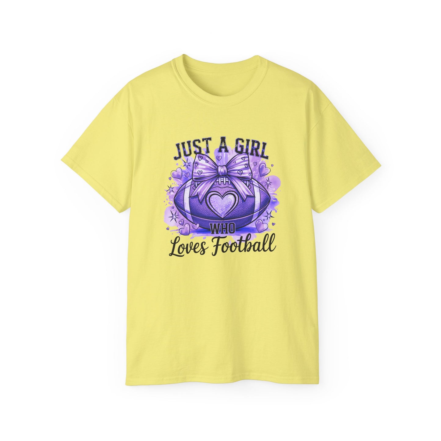 LSU Gold Day, Just a Girl Who Loves Football Tee, Cute Football T-Shirt, Gift for Sports Lovers, Unique Football Apparel, Casual Everyday Wear