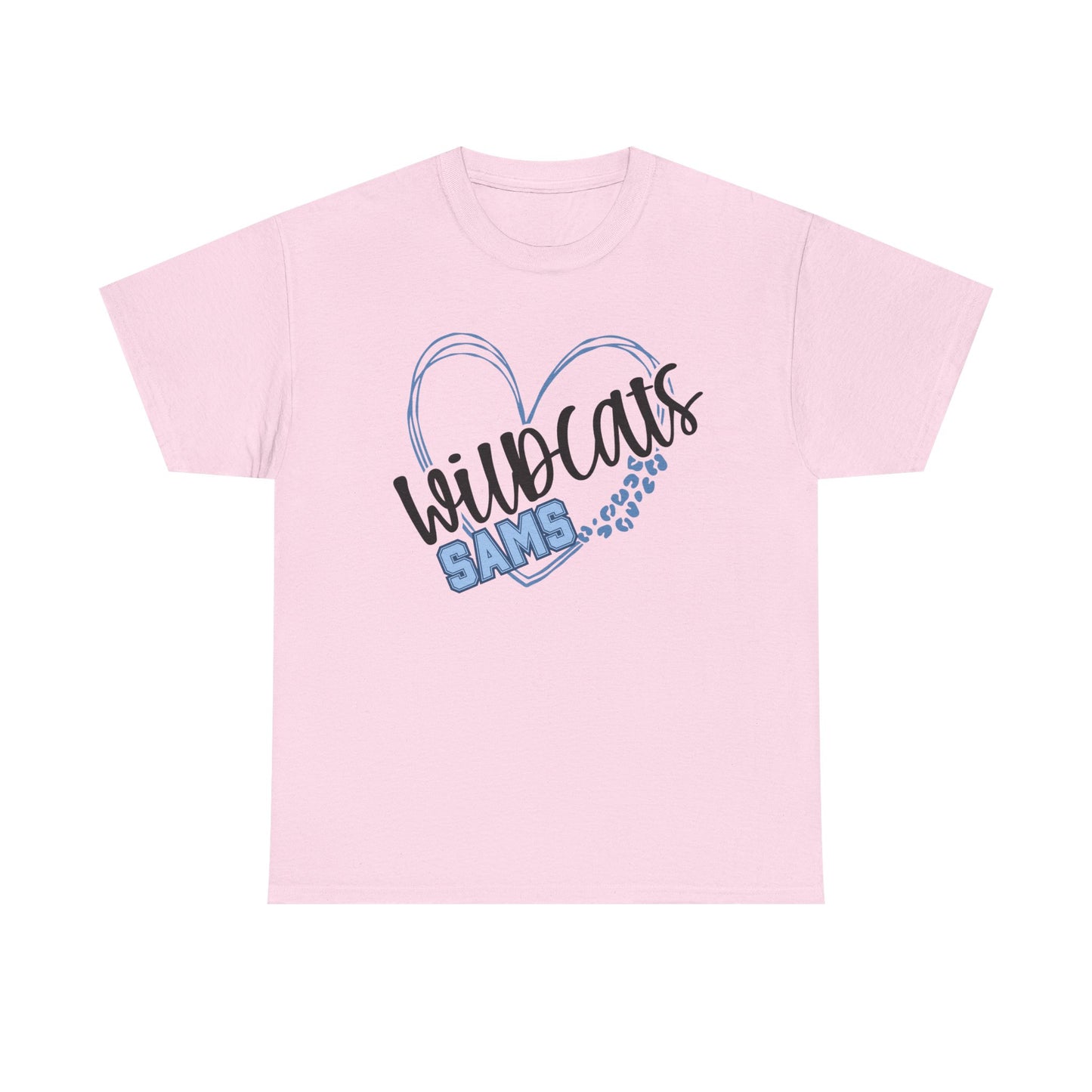 SAMS Wildcats Love Unisex Tee, Cute Cotton Shirt, School Spirit Apparel, Family Gatherings, Casual Wear, Gift for Students, Personalized Designs