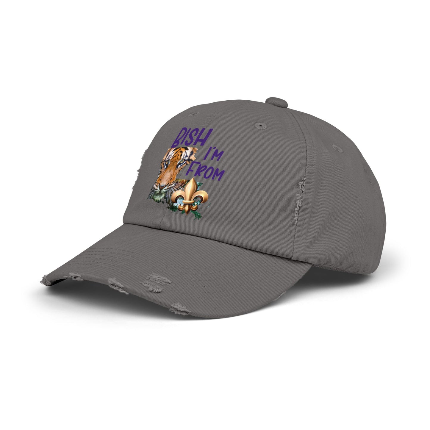 I'm from Louisiana, Unisex Distressed Cap, Baton Rouge, Tigers