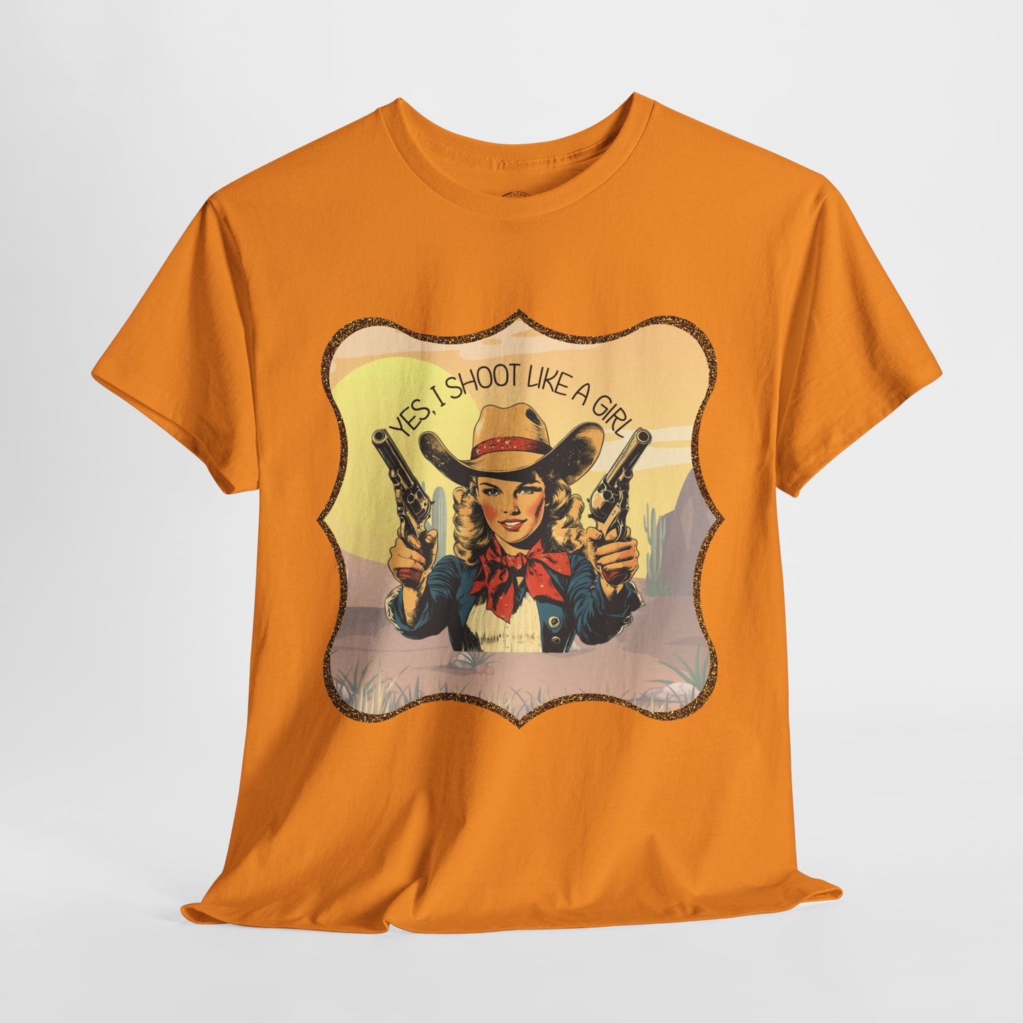 Personalized, Western Style Graphic Tee - "Yes, I Shoot Like A Girl", Cowgirl Shirt, Gift for Her, Feminist Apparel, Casualwear, Rodeo Outfit