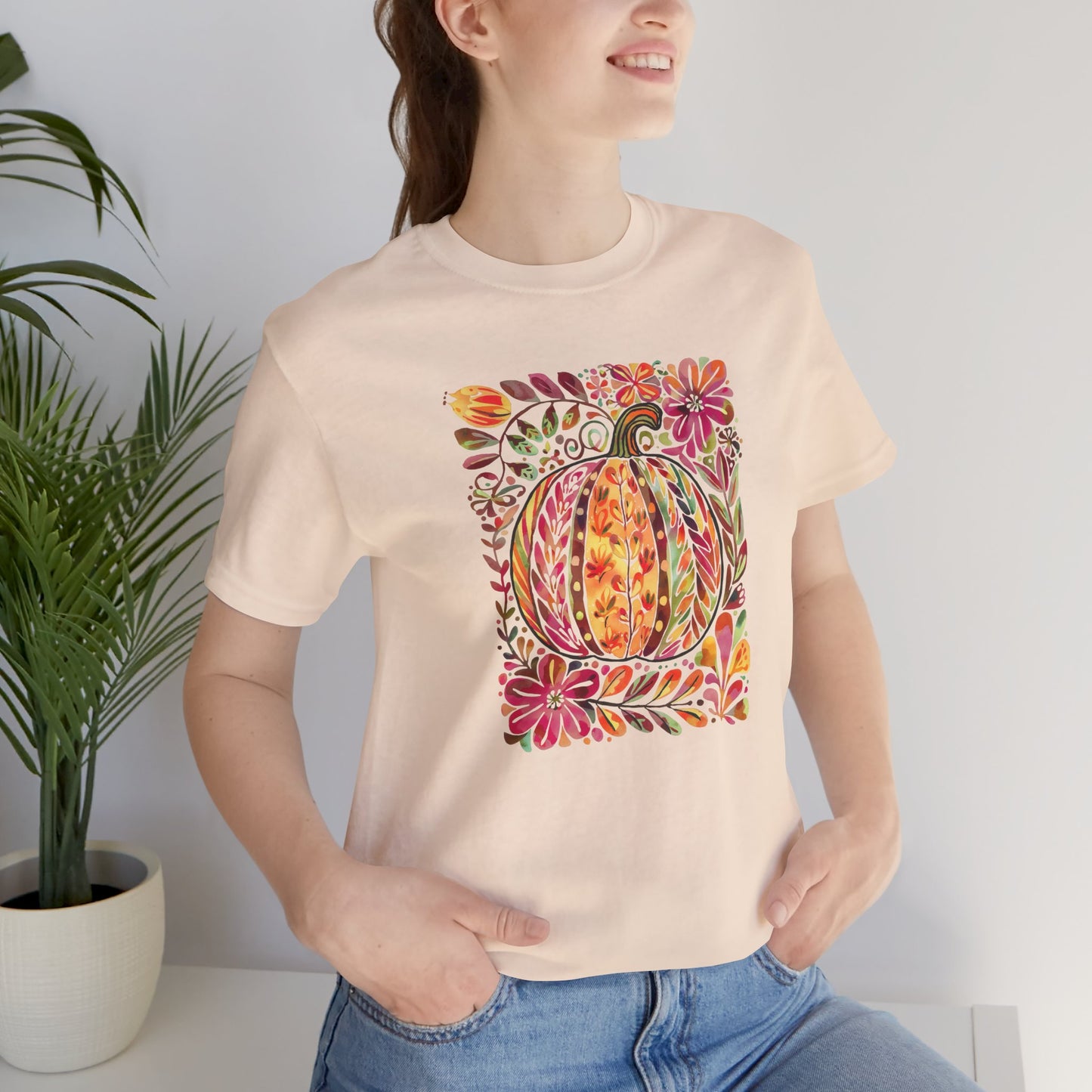 Autumn Pumpkin Tee, Cute Fall Shirt, Seasonal Shirt, Halloween Apparel, Thanksgiving Outfit, Cozy Autumn Vibes