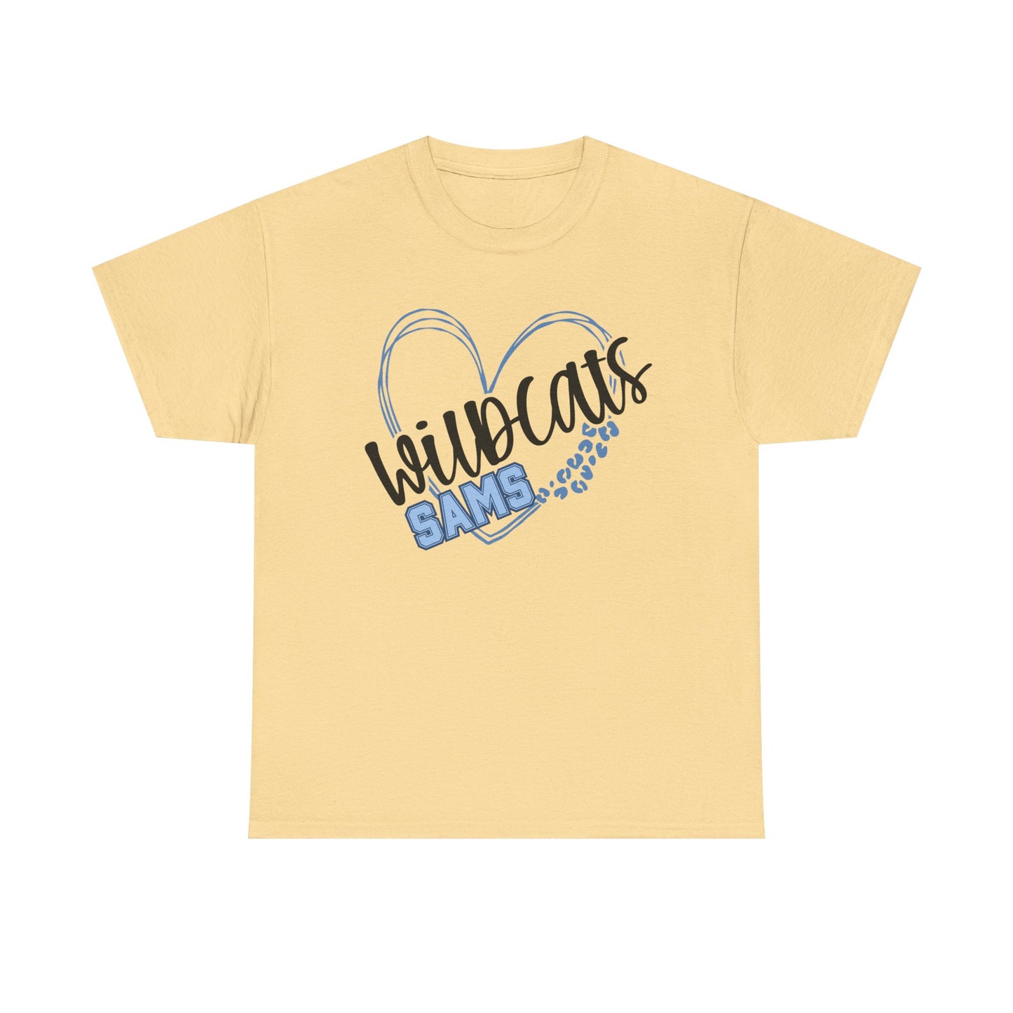 SAMS Wildcats Love Unisex Tee, Cute Cotton Shirt, School Spirit Apparel, Family Gatherings, Casual Wear, Gift for Students, Personalized Designs