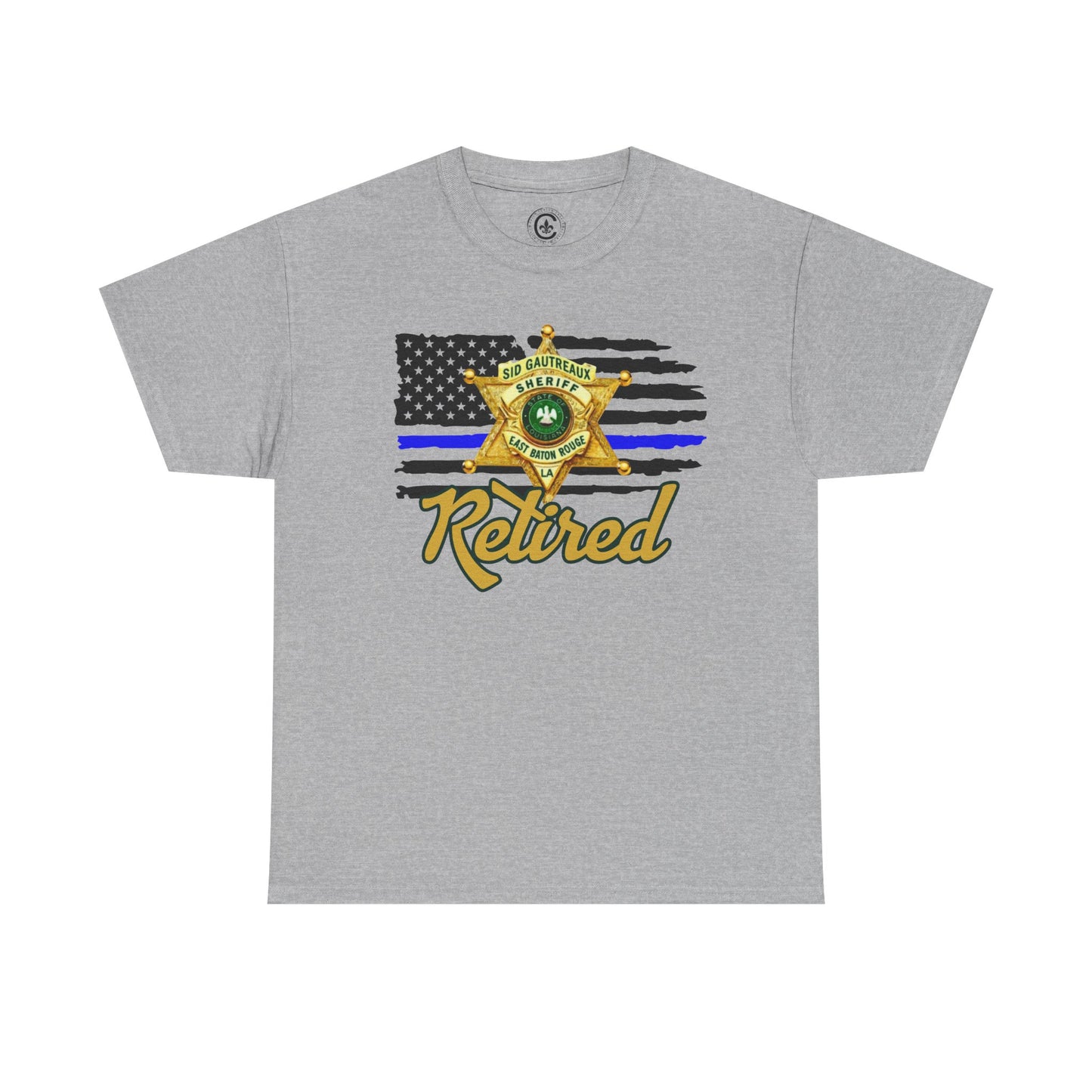 EBRSO Badge Retired Sheriff Heavy Cotton Tee, Unisex Tee, Law Enforcement Gift, Retirement Celebration T-shirt
