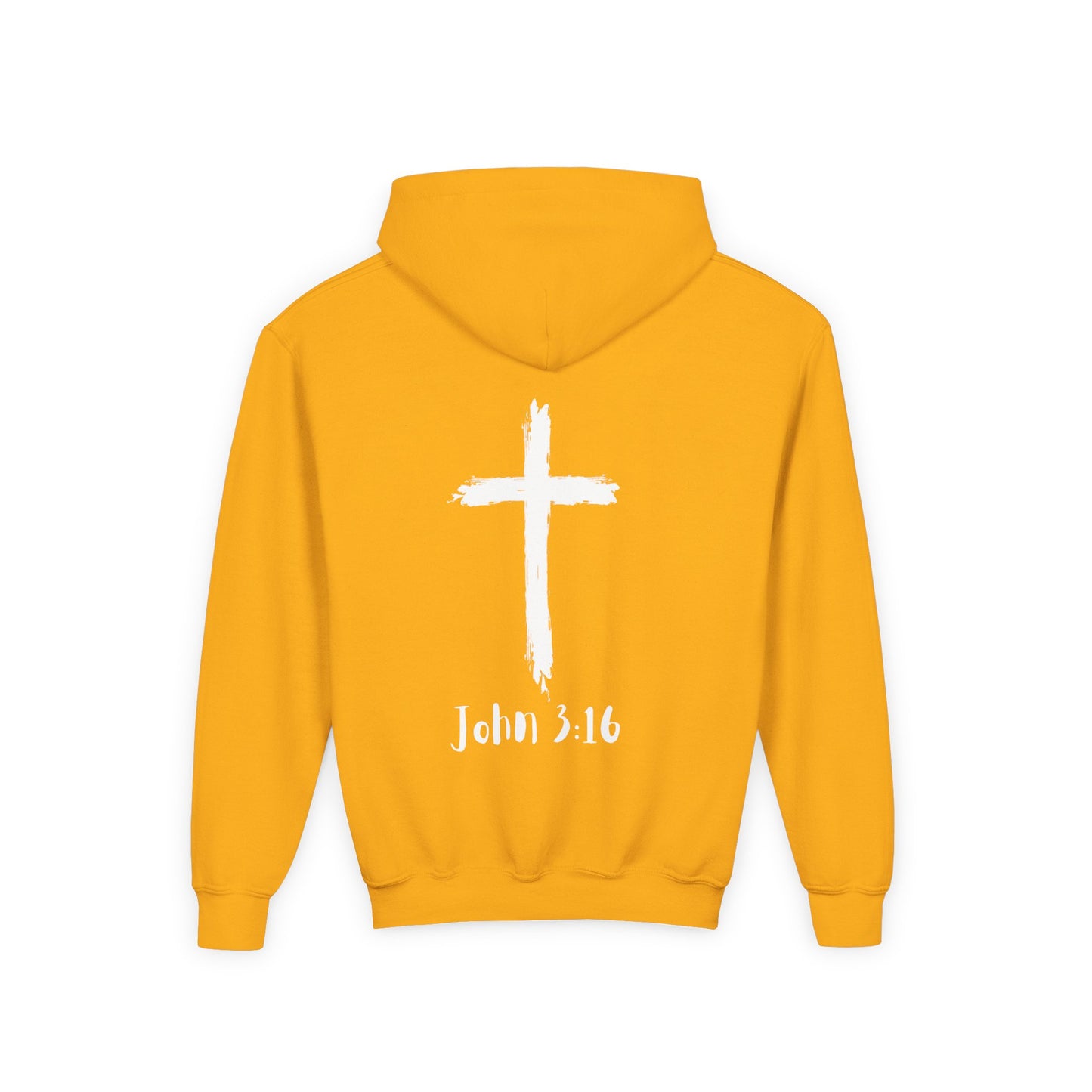 Thank you Jesus, John 3:16 Youth Heavy Blend Hooded Sweatshirt, Thank U Jesus Faith Hoodie, Christian Youth Apparel, Religious Gift for Teens, John 3:16 Inspired
