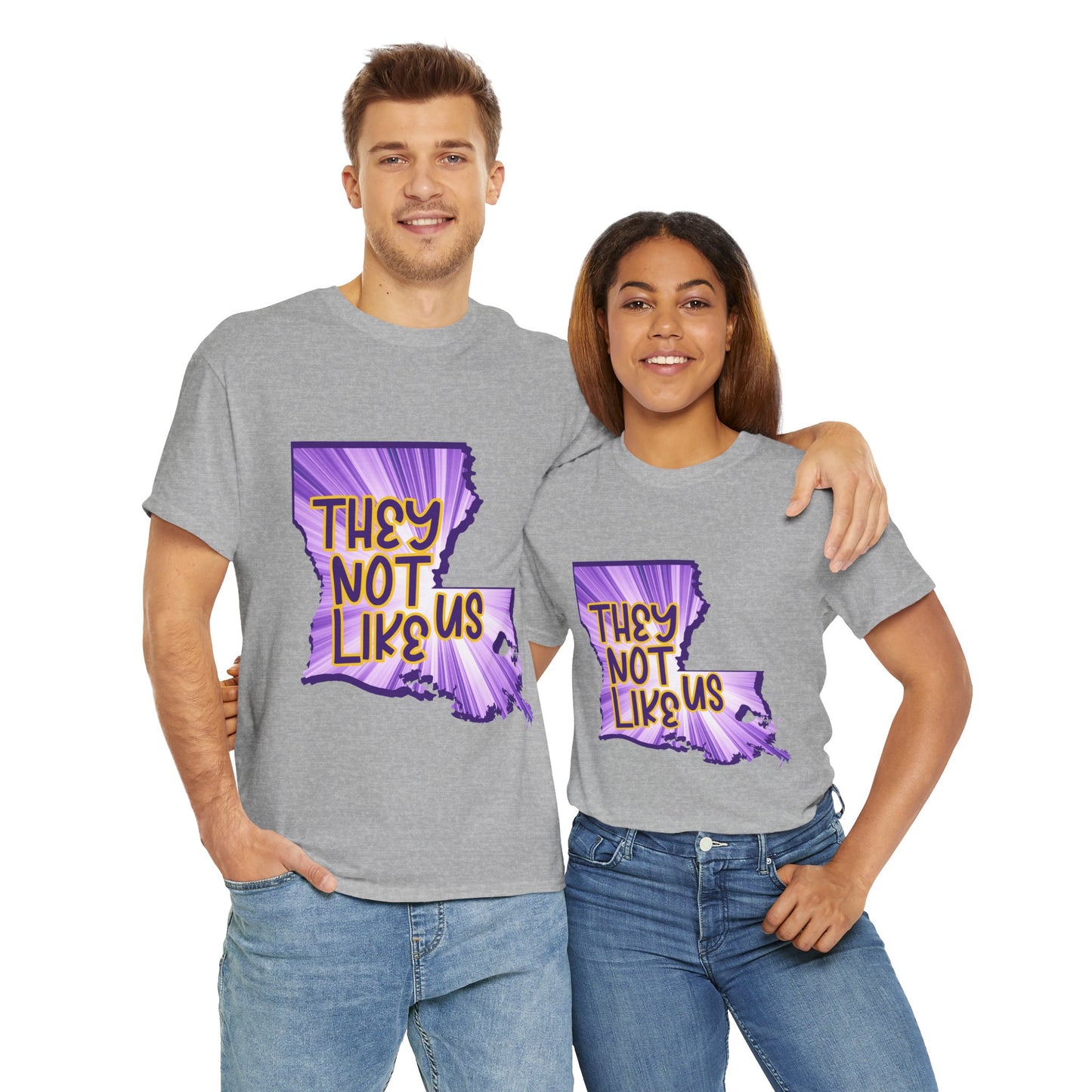 Louisiana Pride Unisex Heavy Cotton Tee | They Not Like Us, Southern Statement Shirt, Gift for Locals, Casual Wear, Streetwear