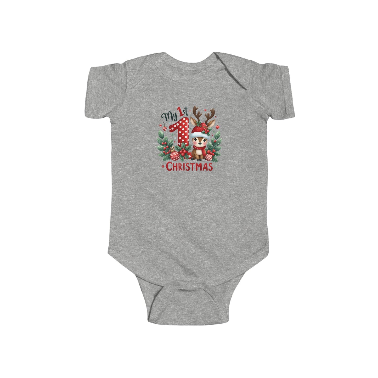 My 1st Christmas Infant Bodysuit, Baby Christmas Outfit, First