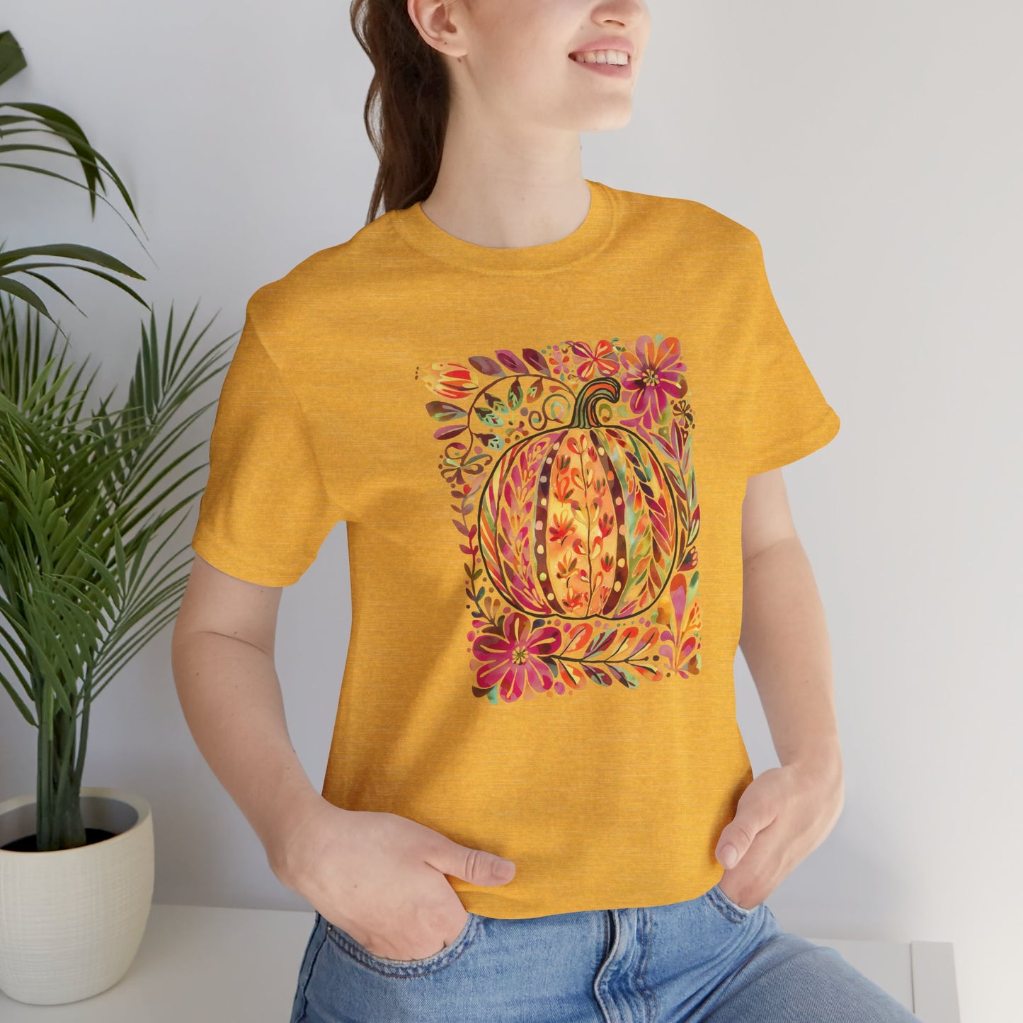 Autumn Pumpkin Tee, Cute Fall Shirt, Seasonal Shirt, Halloween Apparel, Thanksgiving Outfit, Cozy Autumn Vibes