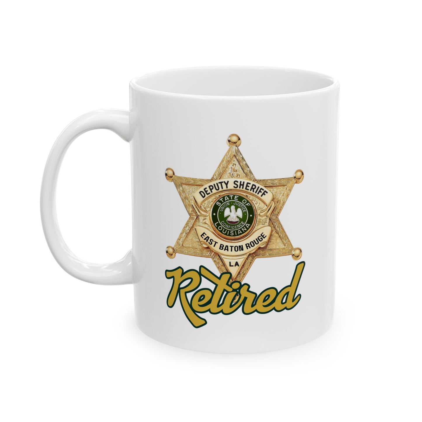 EBRSO DEPUTY, Badge, Sheriff Star Ceramic Mug, Perfect Gift for Police Officers, Law Enforcement Fans, Birthday, Holiday