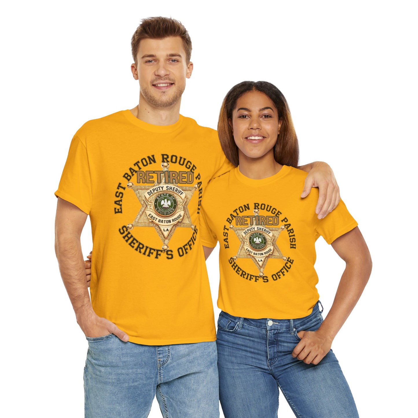 EBRSO Badge Retired Sheriff Heavy Cotton Tee, Unisex Tee, Law Enforcement Gift, Retirement Celebration T-shirt