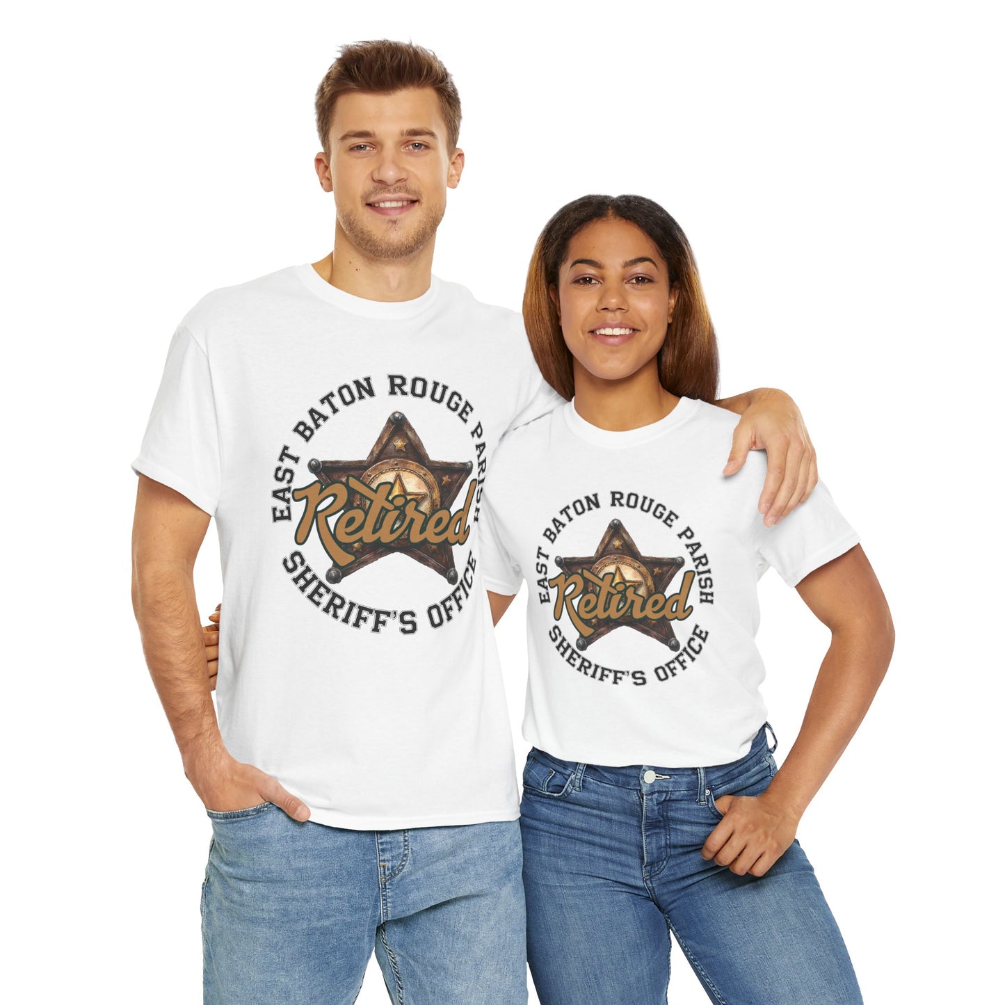 EBRSO Retired Sheriff Heavy Cotton Tee, Unisex Tee, Law Enforcement Gift, Retirement Celebration T-shirt