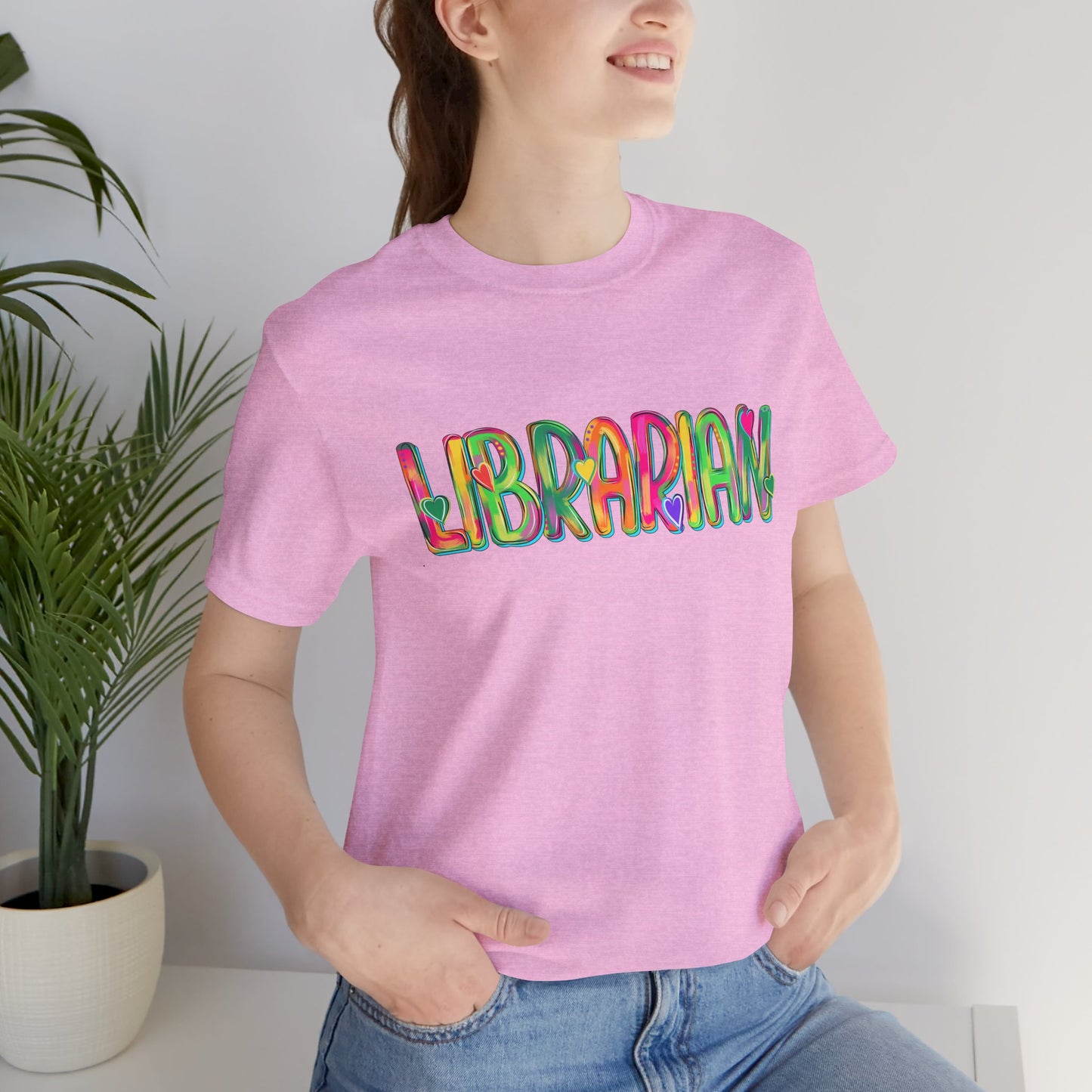 Colorful Librarian Tee - Tshirt, Back to School