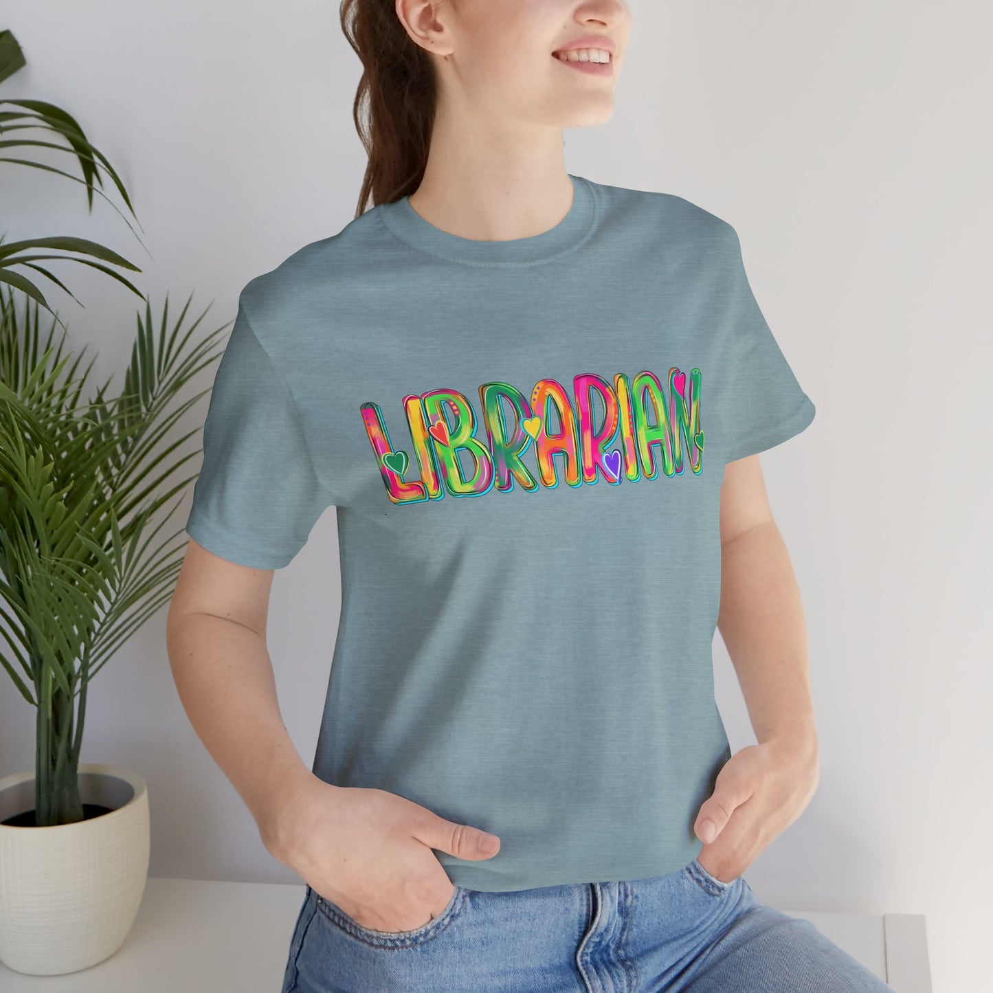 Colorful Librarian Tee - Tshirt, Back to School