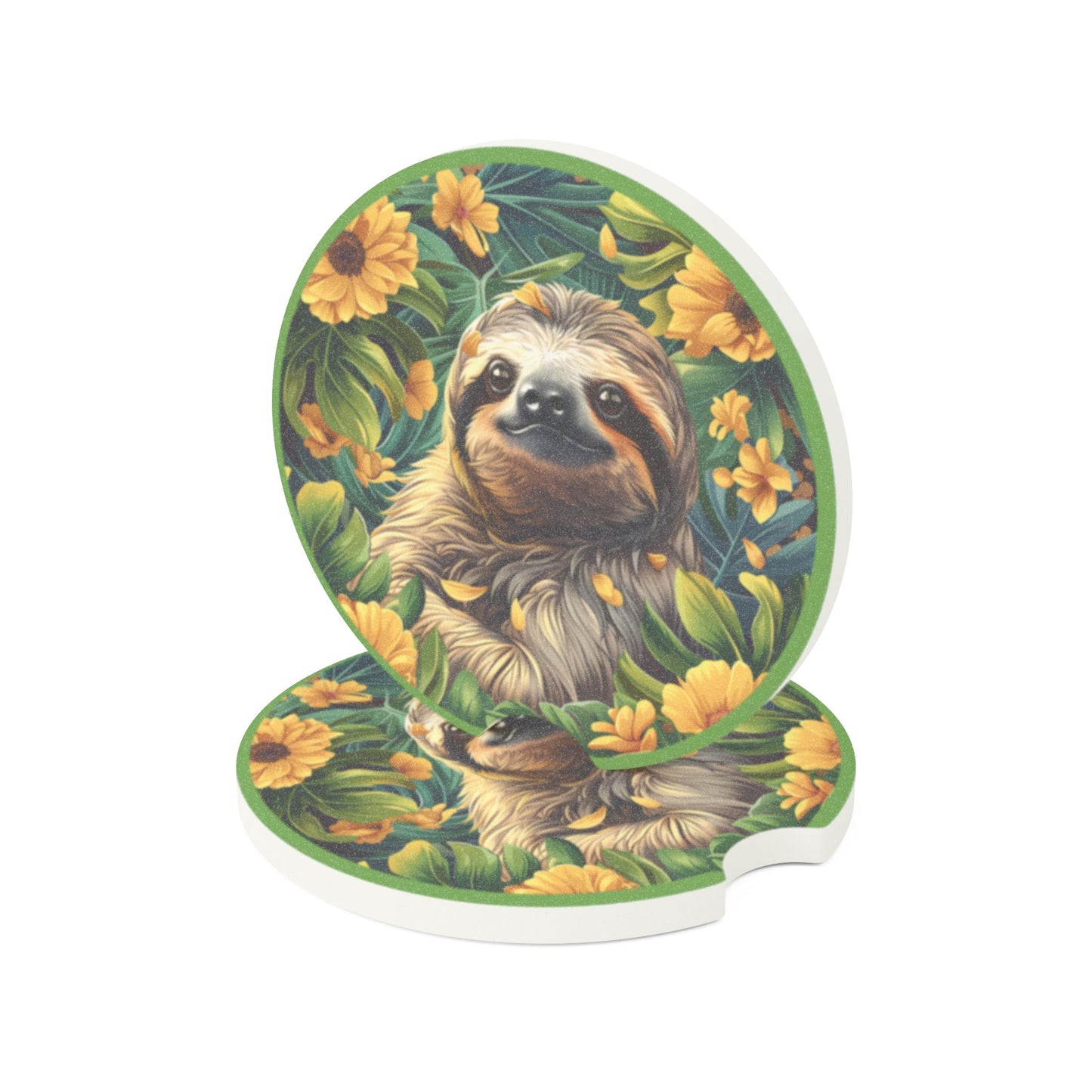 Sloth Car Coaster, Fun Car Accessory, Gifts for Animal Lovers