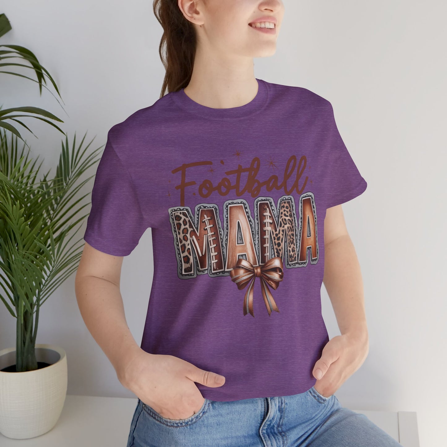 Football Mama Tee, Unisex Short Sleeve Shirt for Sports Moms, Cute Gift for Game Day, Football Season Apparel