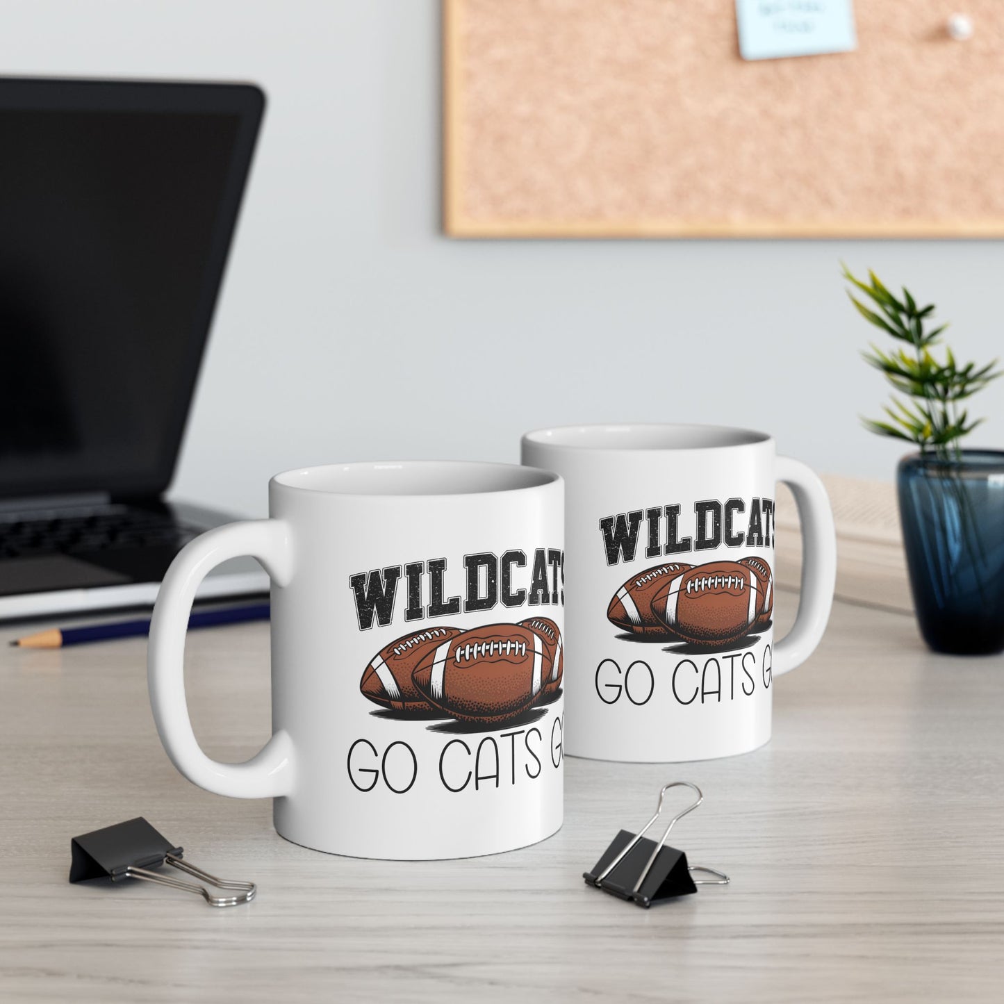 Wildcats Football Ceramic Mug - Sports Fan Gift, Coffee Cup, Game Day Essential, Personalized Mug, Team Spirit
