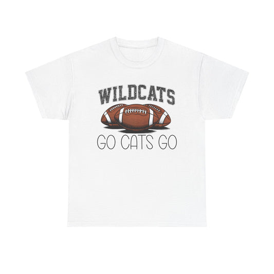 Wildcats Football Spirit Tee - Unisex Heavy Cotton T-Shirt for Fans, Game Day, Tailgating, Sports Events, Gift for Her/Him