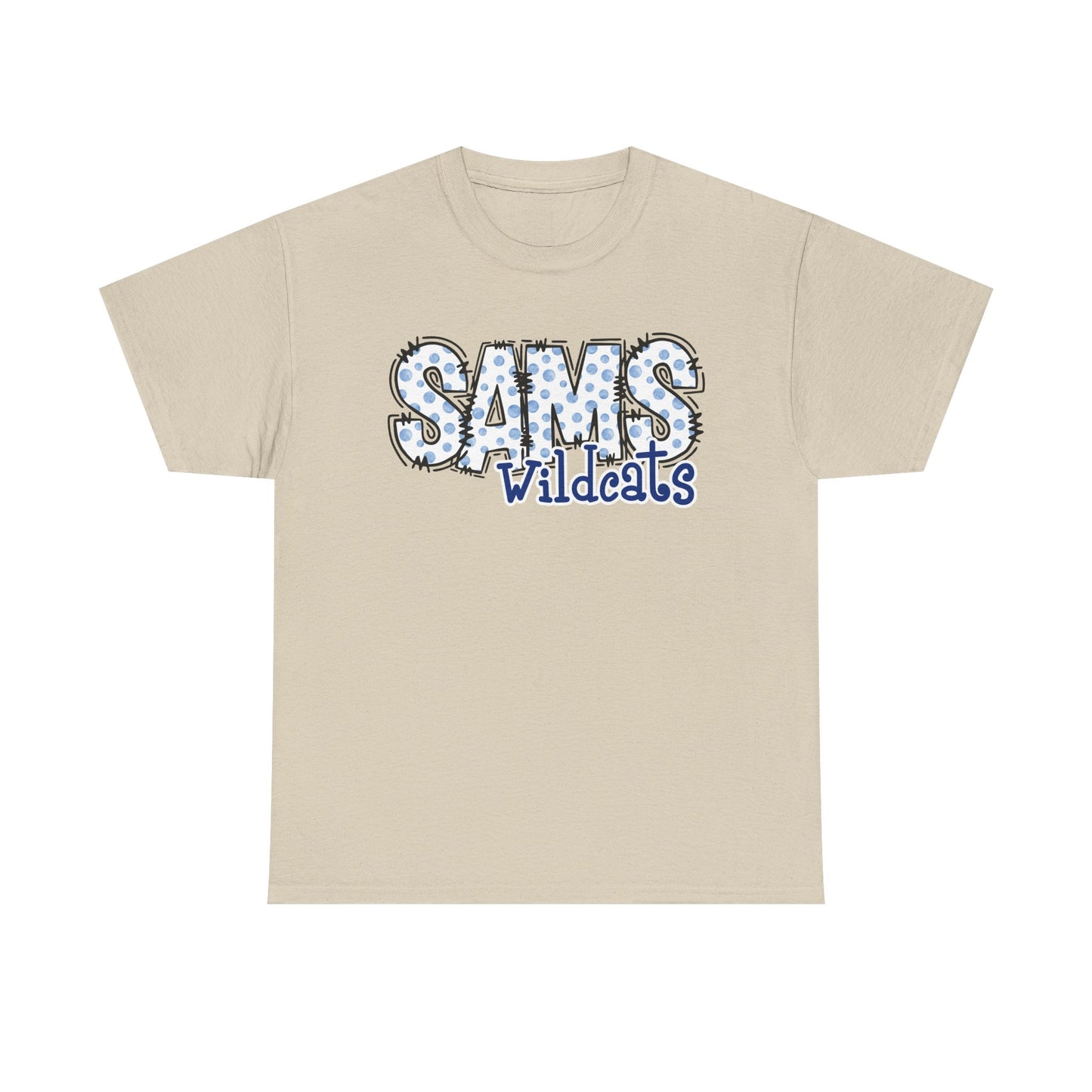 SAMS Wildcats, Whimsical on a Unisex Tshirt, St Amant Middle School