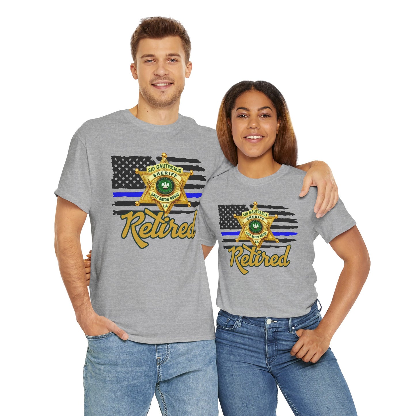 EBRSO Badge Retired Sheriff Heavy Cotton Tee, Unisex Tee, Law Enforcement Gift, Retirement Celebration T-shirt