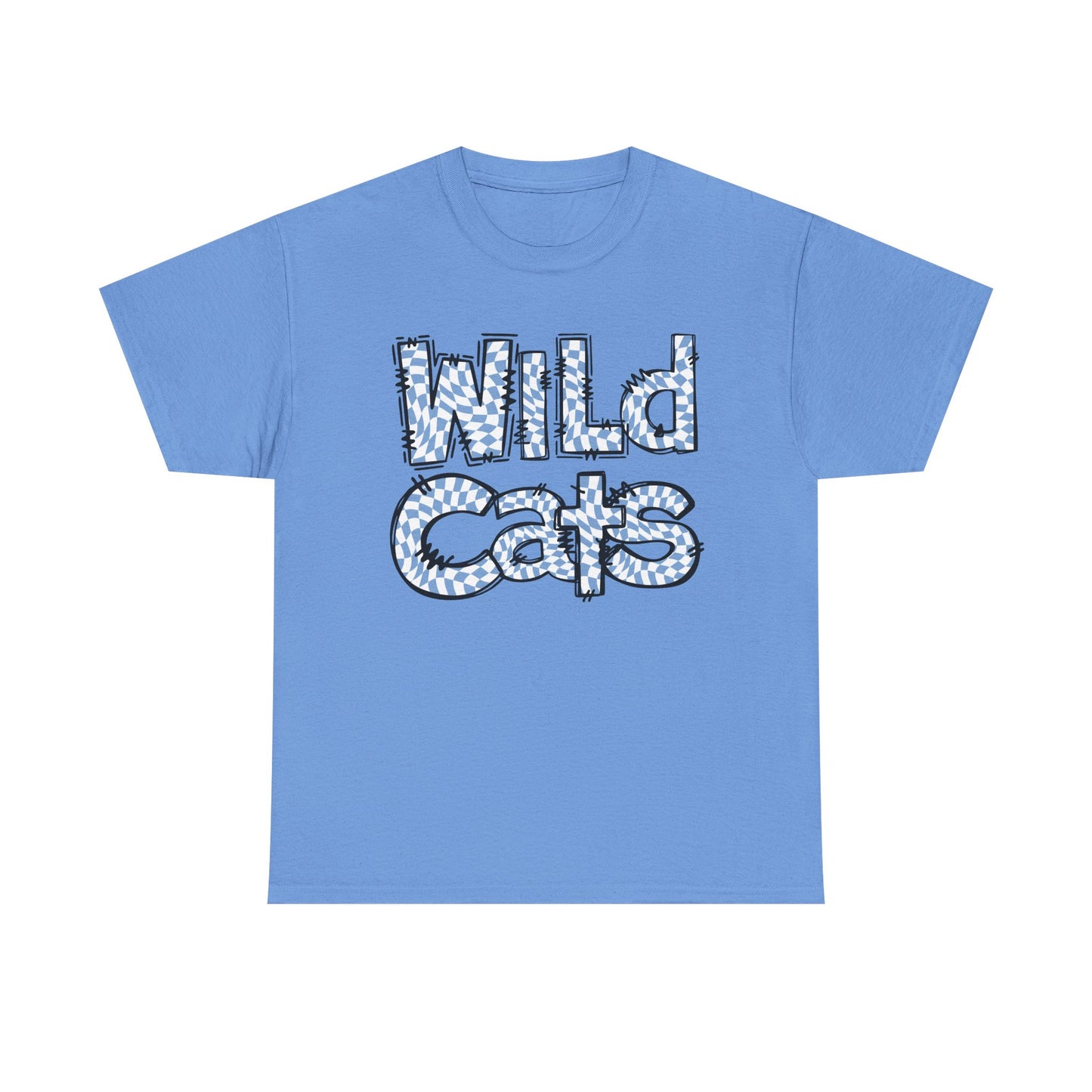 St Amant Blue Wildcats Love Unisex Tee, Cute Cotton Shirt, School Spirit Apparel, Family Gatherings, Casual Wear, Gift for Students, Personalized Designs