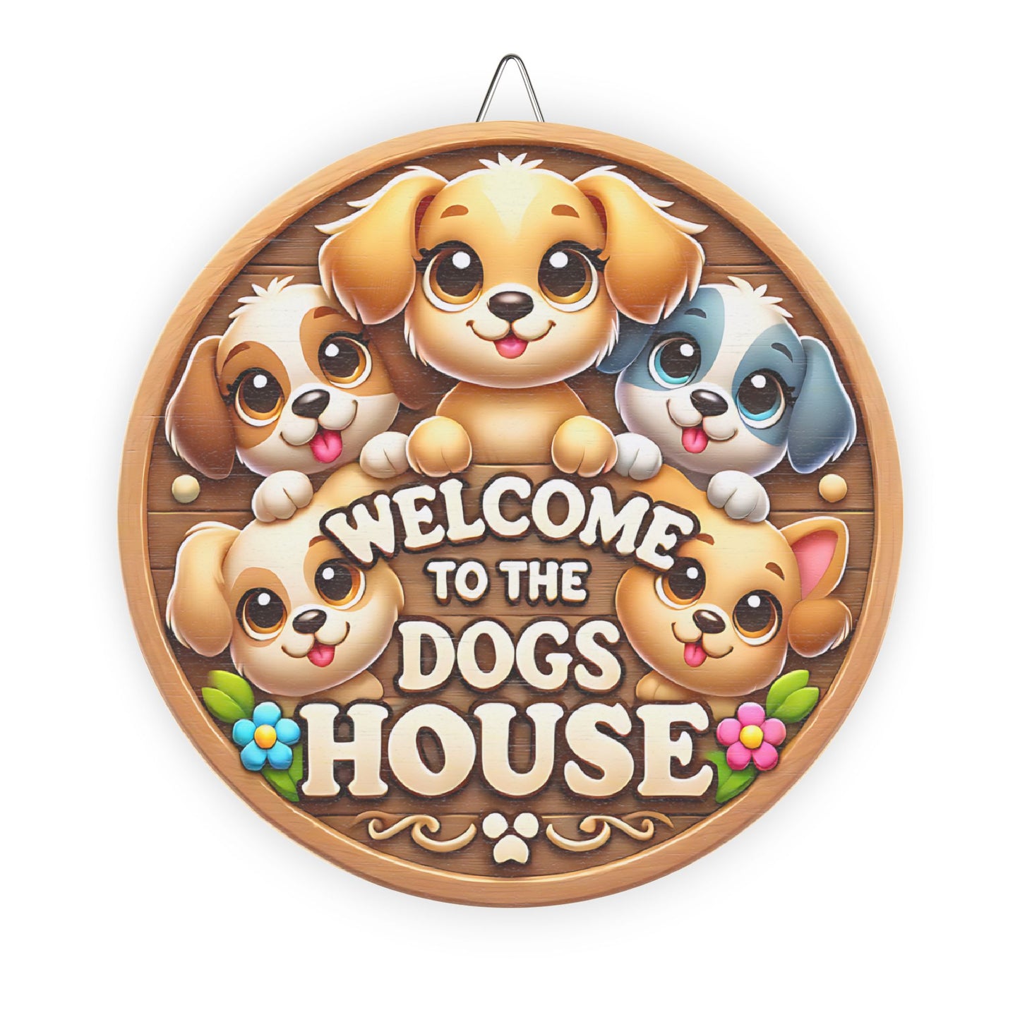 Welcome to the Dog's House Wood Sign, Dog Lover Gift, Pet Home Decor, Cute Animal Wall Art, Personalized Dog Sign