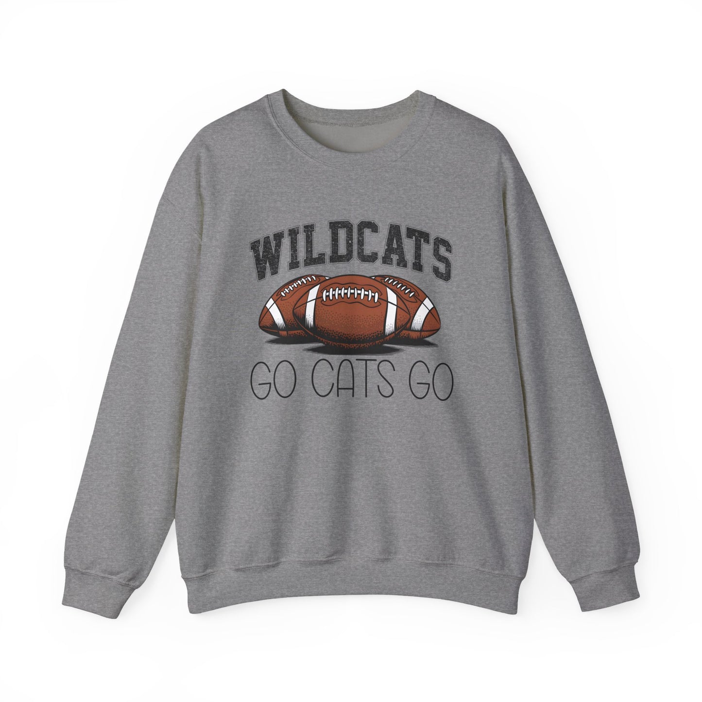 Wildcats Football Go Cats Go Sweatshirt | Unisex Crewneck | Game Day Apparel, Sports Hoodie, Relaxed Fit, Fan Gear, Gift for Football Lovers