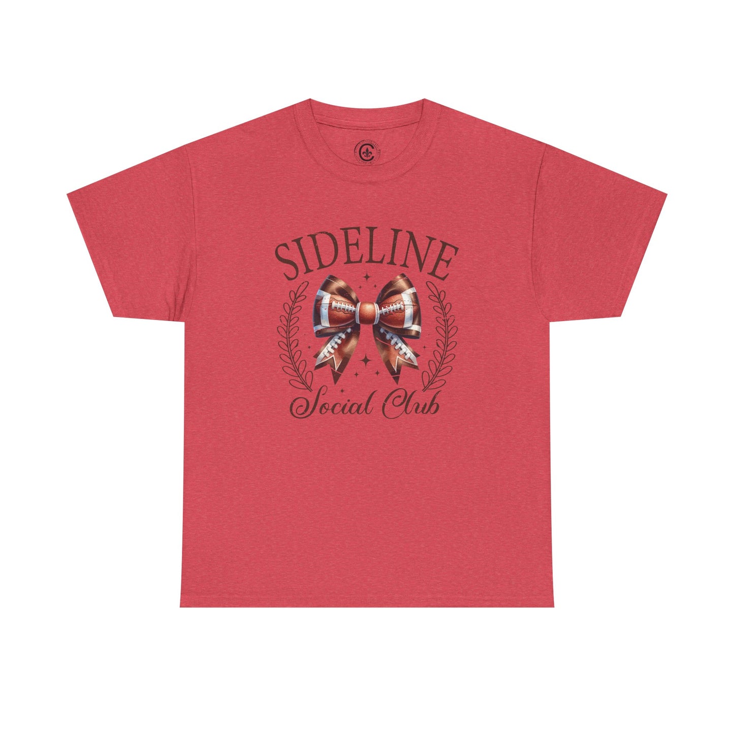 Sideline Social Club Tee, Unisex Heavy Cotton Shirt, Perfect for Game Days, Sports Fans, Casual Wear, Unique Gift Idea, Football